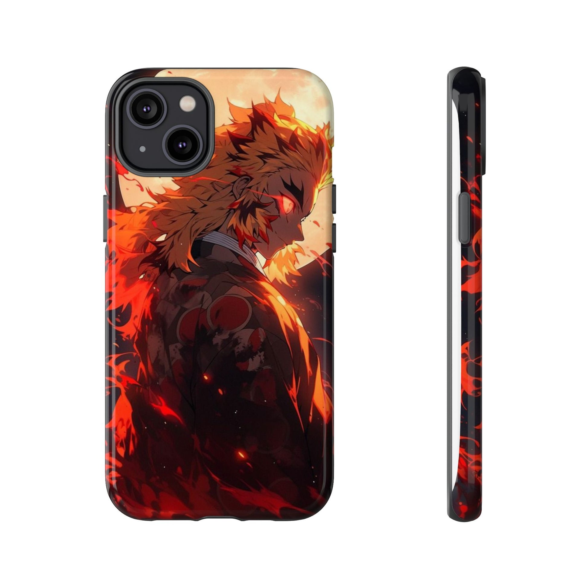 Demon Sl;ayer Rengoku Anime Phone Case, Tough Cases for iPhones, Samsung, and Pixel
