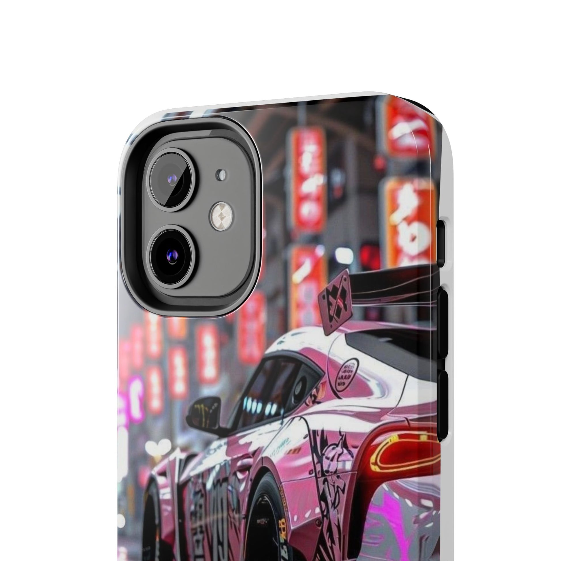 Pink Sports Car Tough Phone Cases for Iphones & Samsung Phones Durable