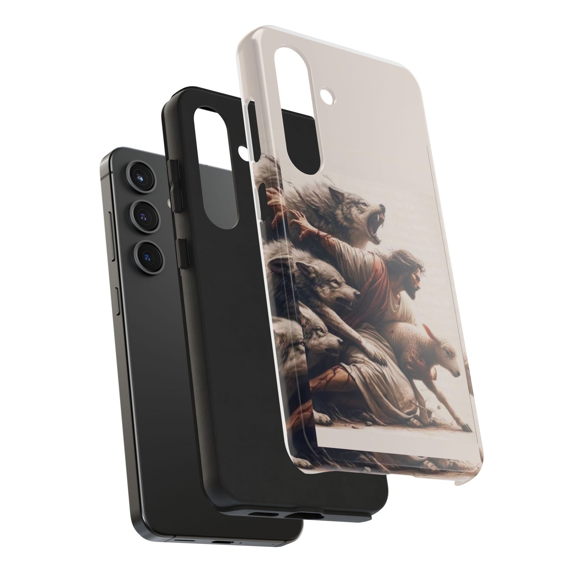Jesus x Wolves Christian Themed Tough Phone Cases for Iphones & Samsung Phones