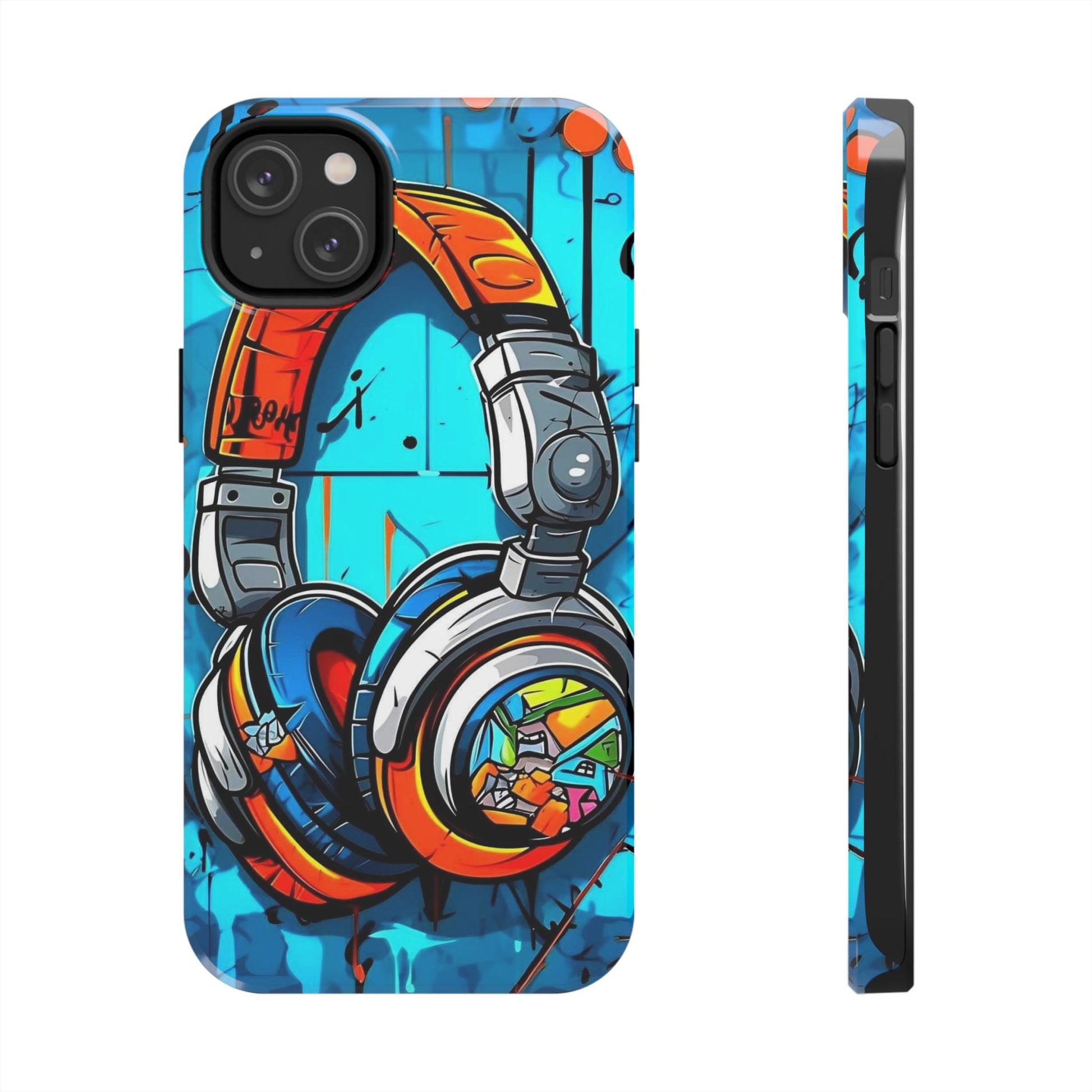 DJ Headphone Graffiti Tough Phone Case, Music Lover Gift, iPhone/Samsung Cover