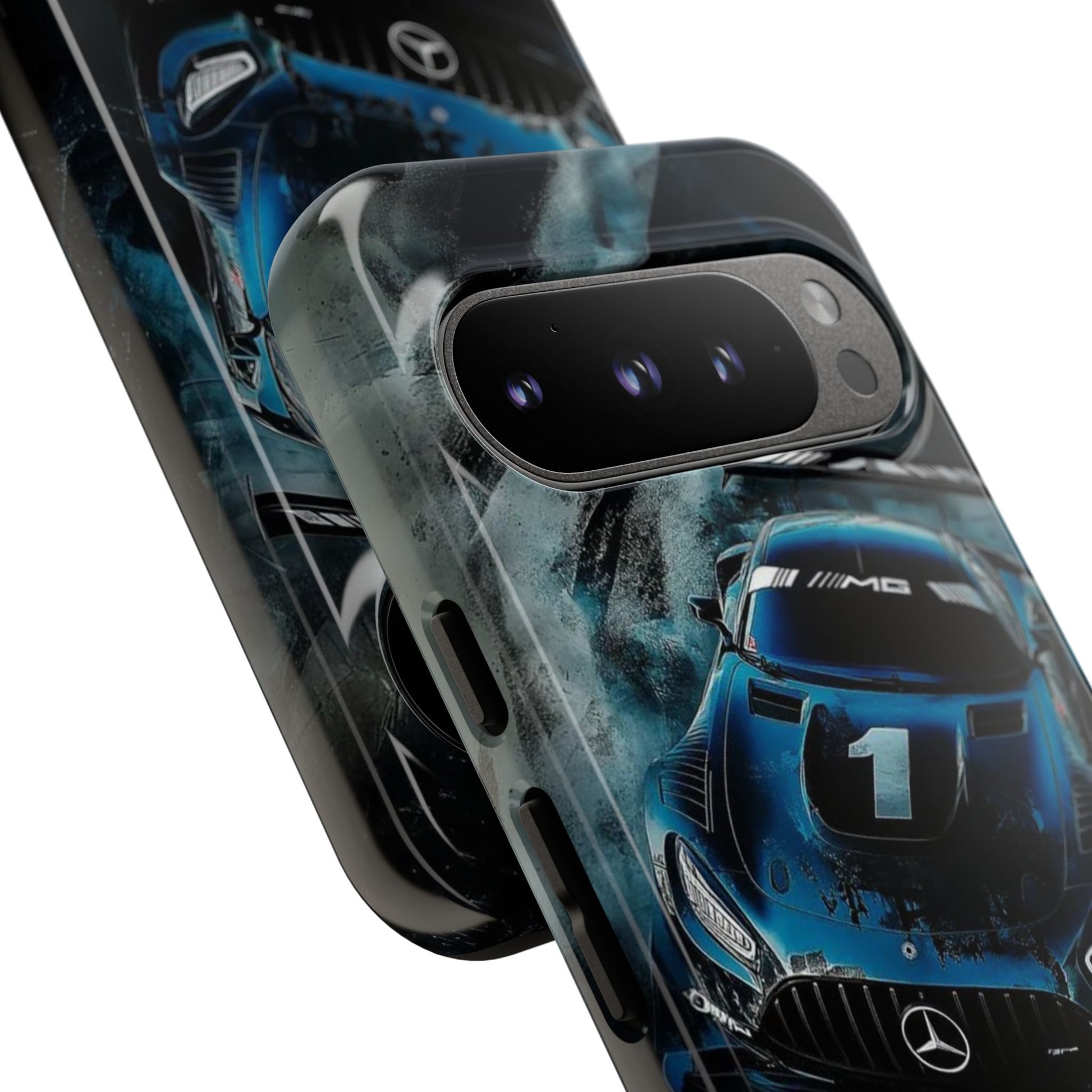 Mercedes AMG Racing Car Tough Cases for iPhones, Samsung, and Pixel