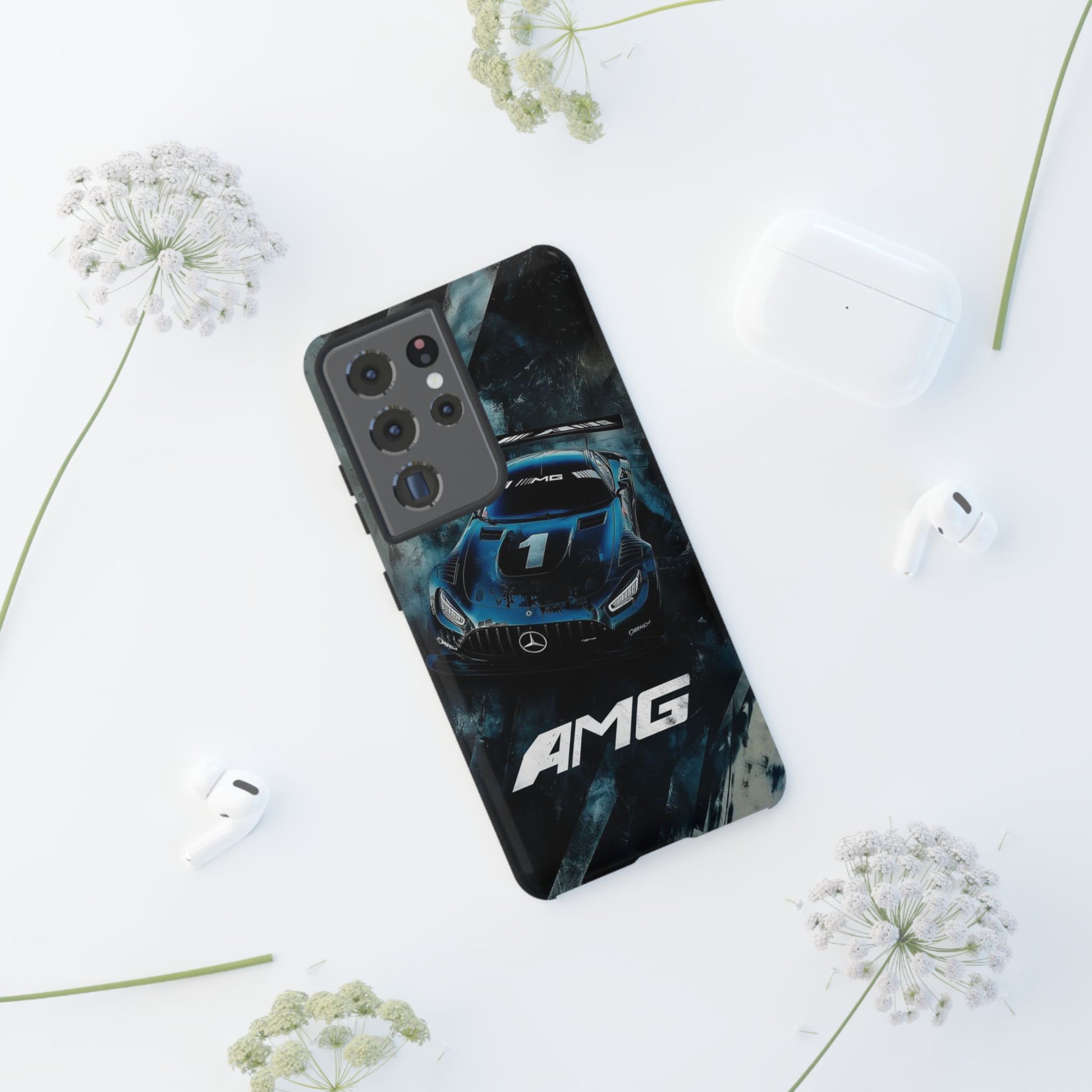 Mercedes AMG Racing Car Tough Cases for iPhones, Samsung, and Pixel