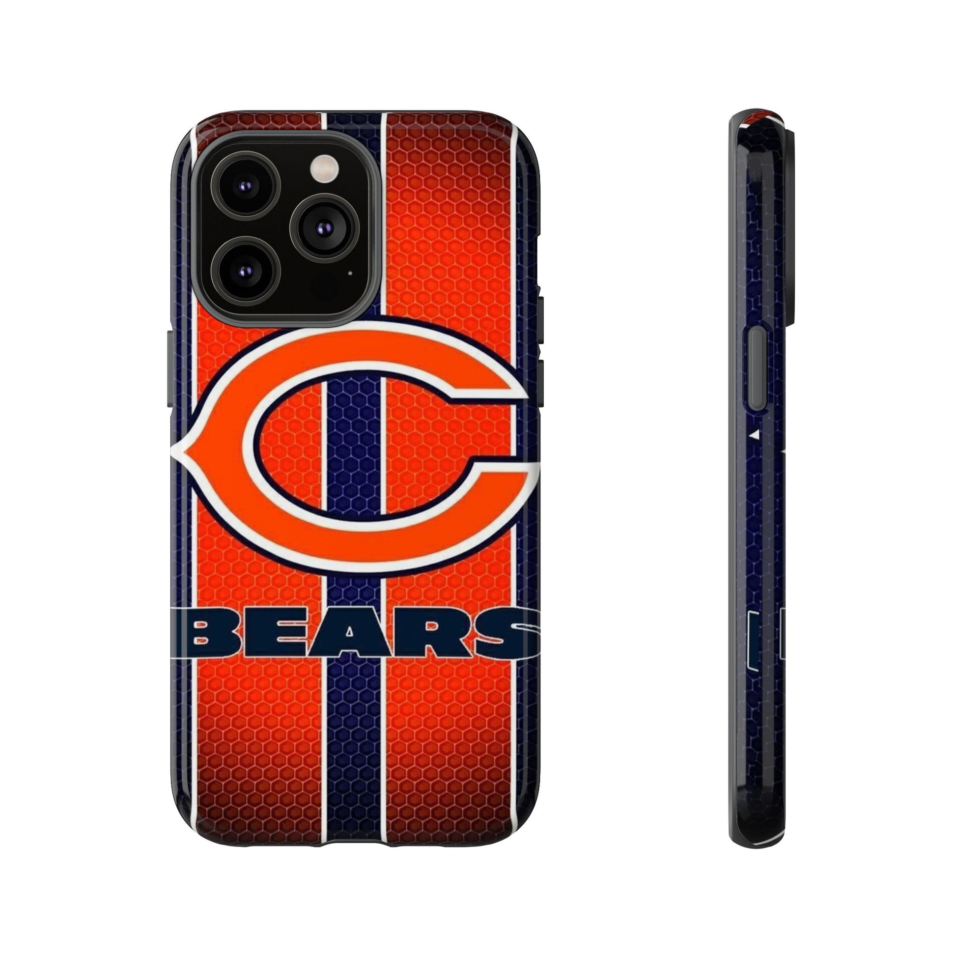 Chicago Bears Stripes Football Phone Case, Tough Cases for iPhones, Samsung, and Pixel