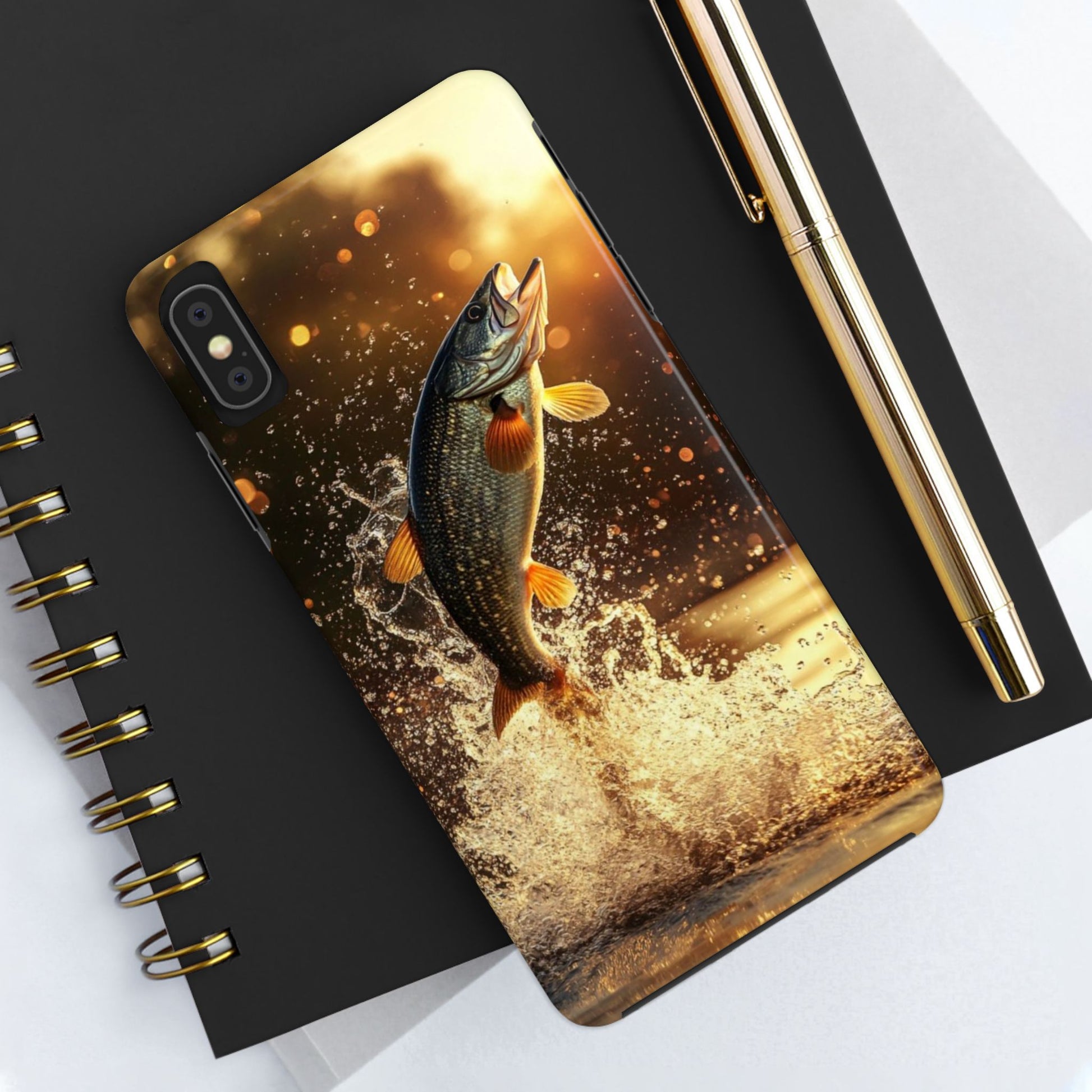 Jumping Bass Fish Theme Phone Cases for iPhones & Samsung Phones