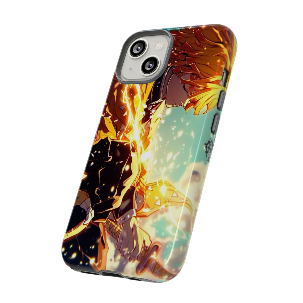 Demon Slayer Zenitsu Anime Theme Phone Case, Tough Cases for iPhones, Samsung, and Pixel