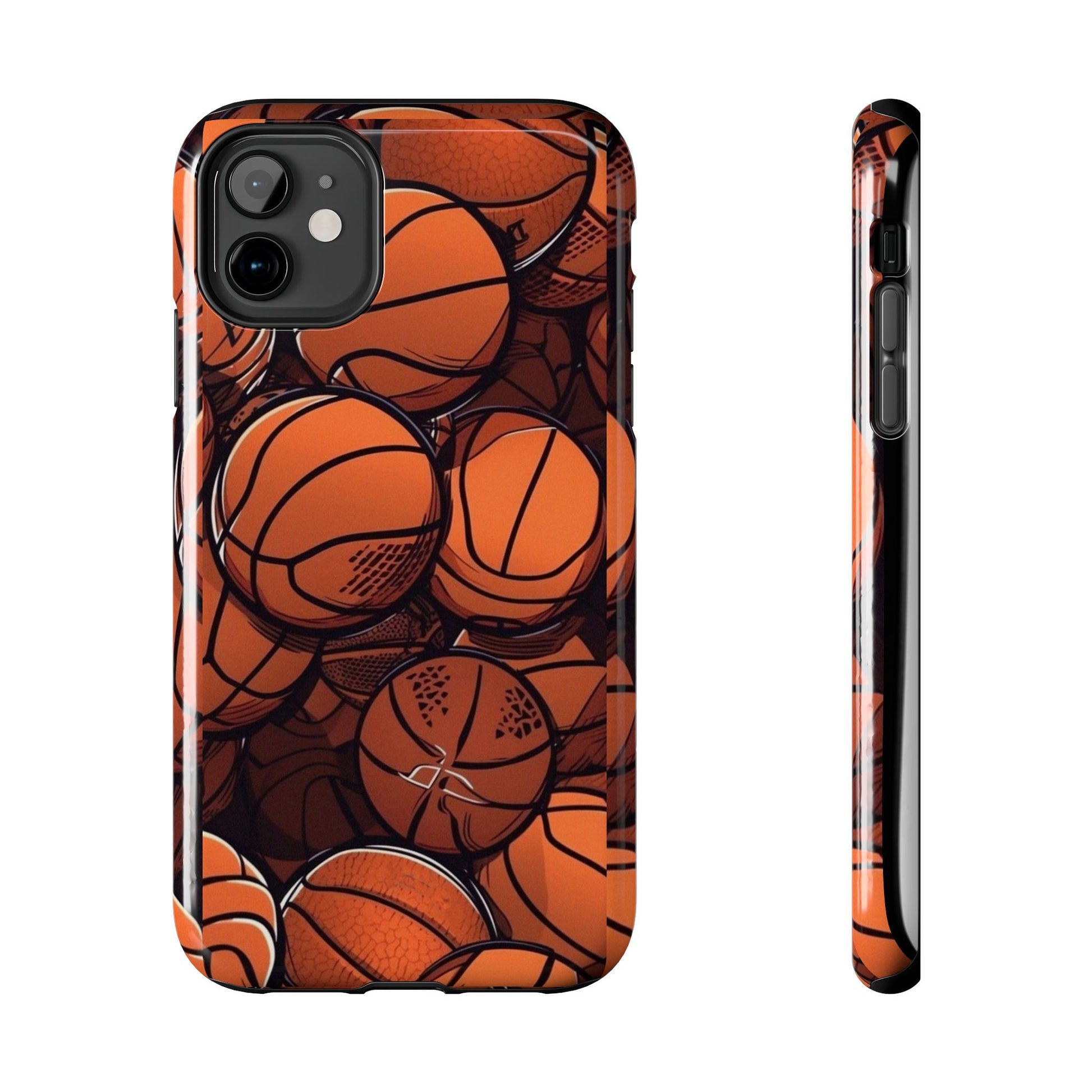 Basketball Pattern Design Tough Phone Cases for Iphones & Samsung Durable