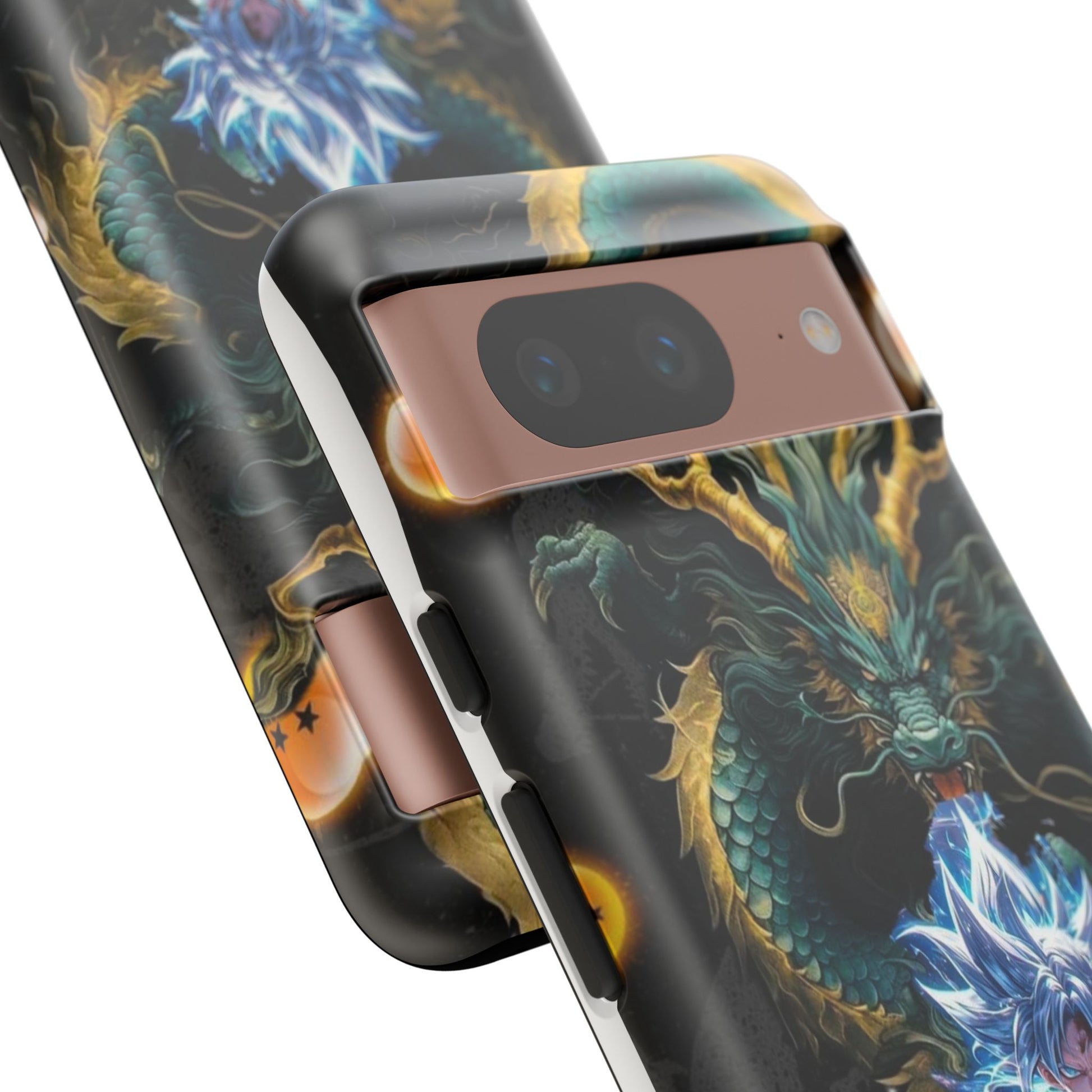 Anime Goku x Shenron Dragonball Z Tough Cases for iPhones, Samsung, and Pixel
