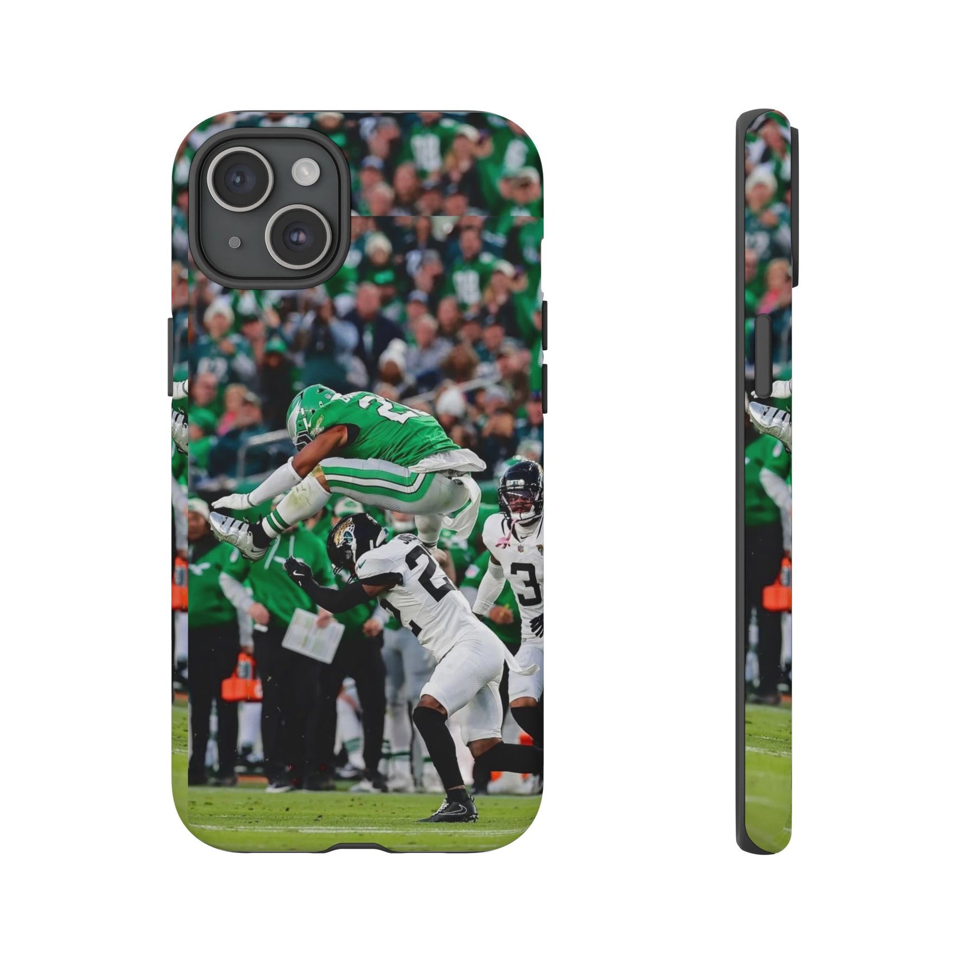 Saquon Barkley The Huddle Eagles Football Tough Cases for iPhones, Samsung, and Pixel