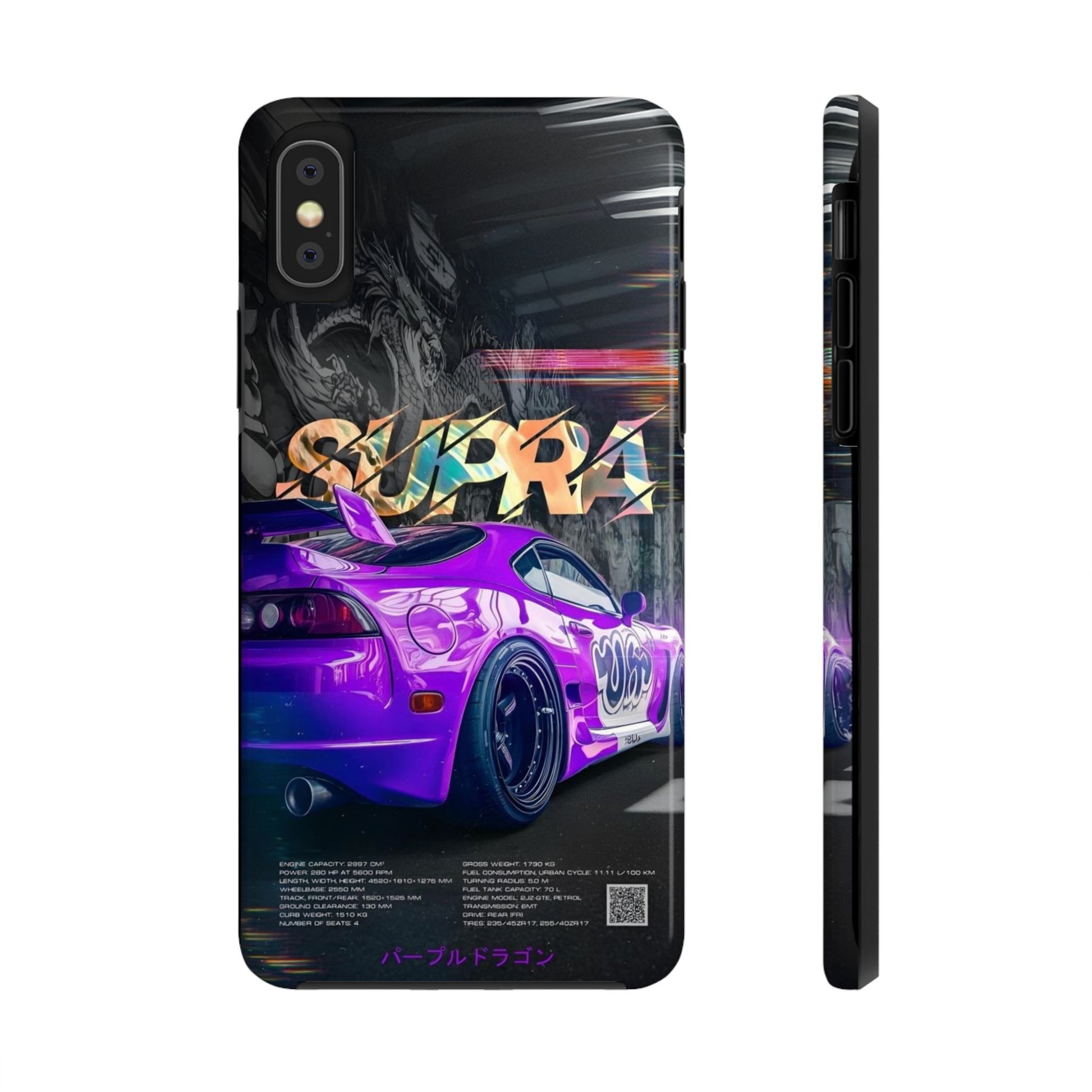 Purple Toyota Supra Tough Phone Cases for Iphones & Samsung Phones Durable