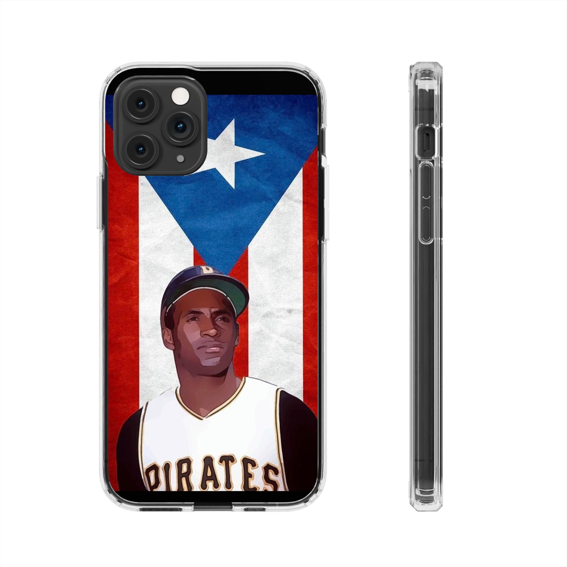 Puerto Rican Baseball Legend Clemente inspired Protective Iphone, Samsung case