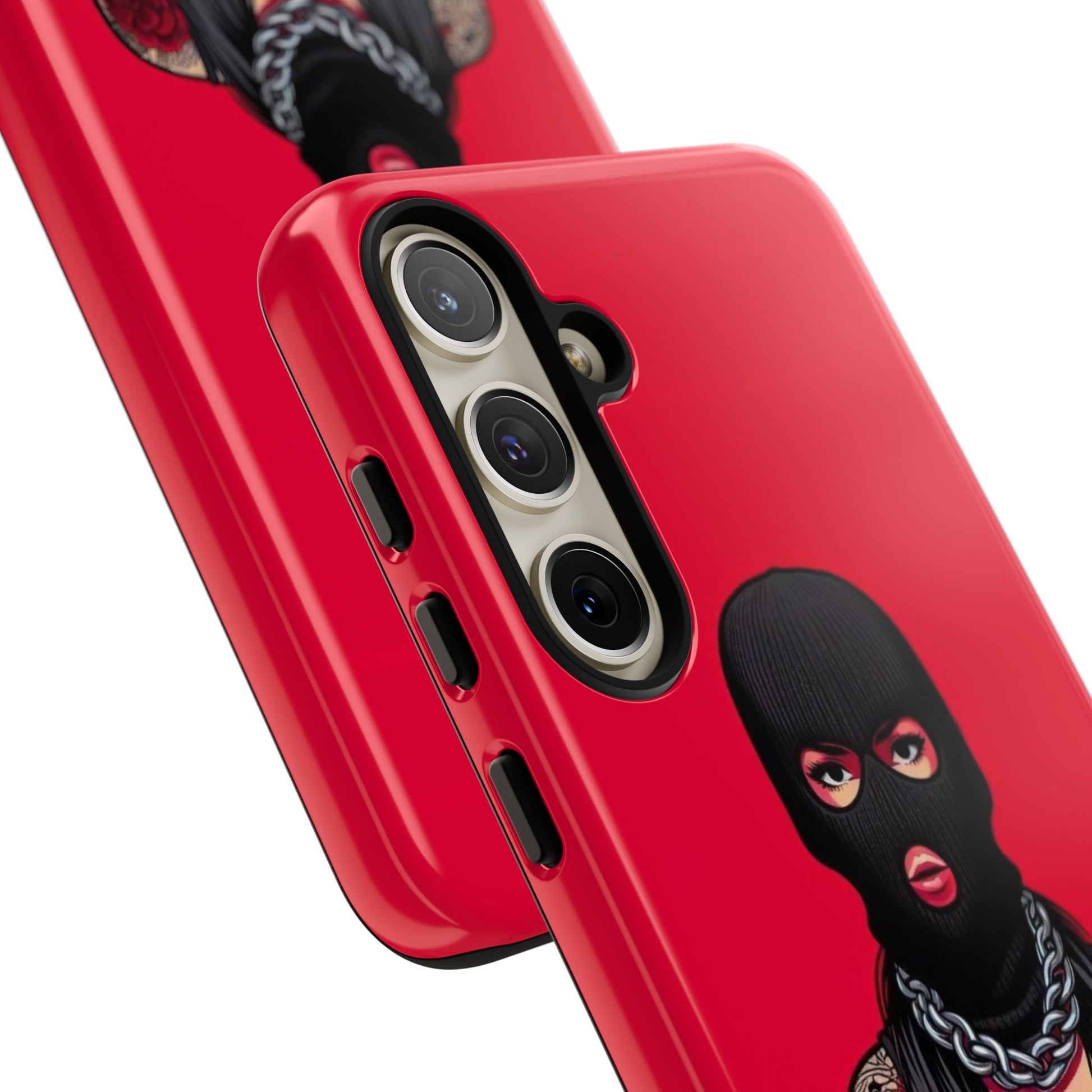 Thug Girl Red Design Tough Cases for iPhones, Samsung, and Pixel