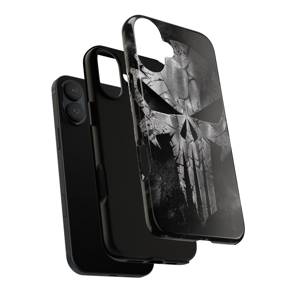 The Punisher Logo Art Tough Cases for iPhones, Samsung, and Pixel