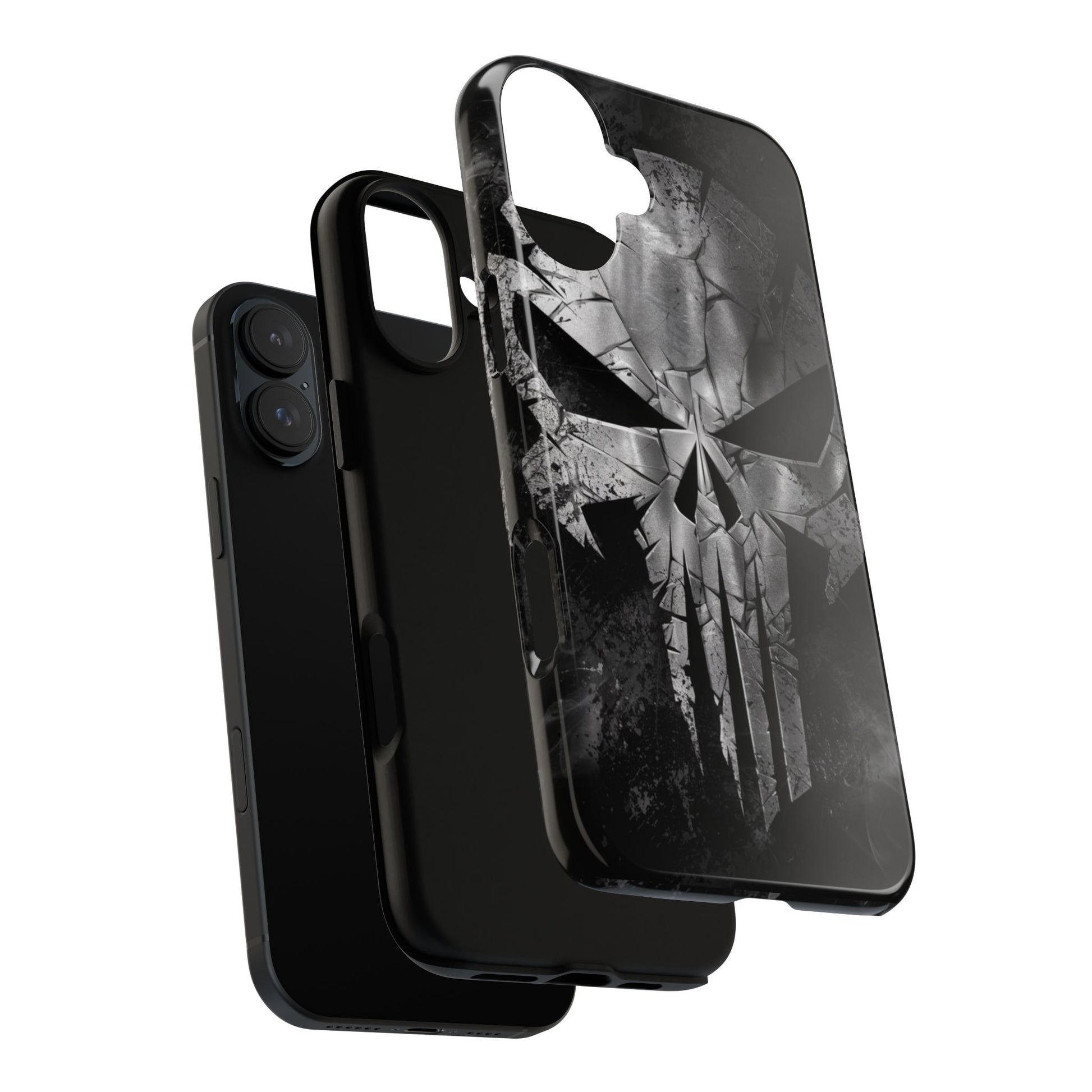 The Punisher Logo Art Tough Cases for iPhones, Samsung, and Pixel