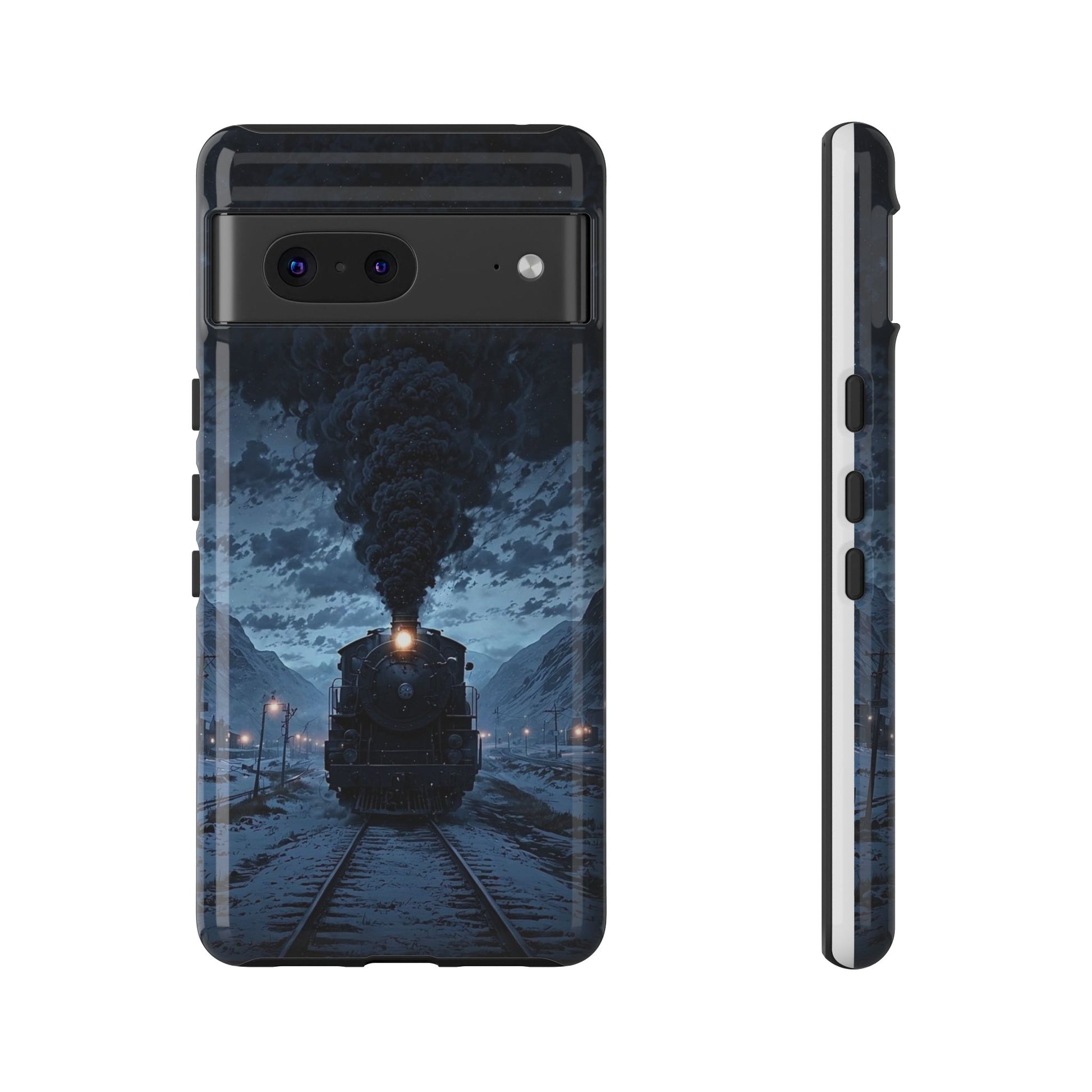 Steam Engine Train Themed Tough Cases for iPhones, Samsung, and Pixel