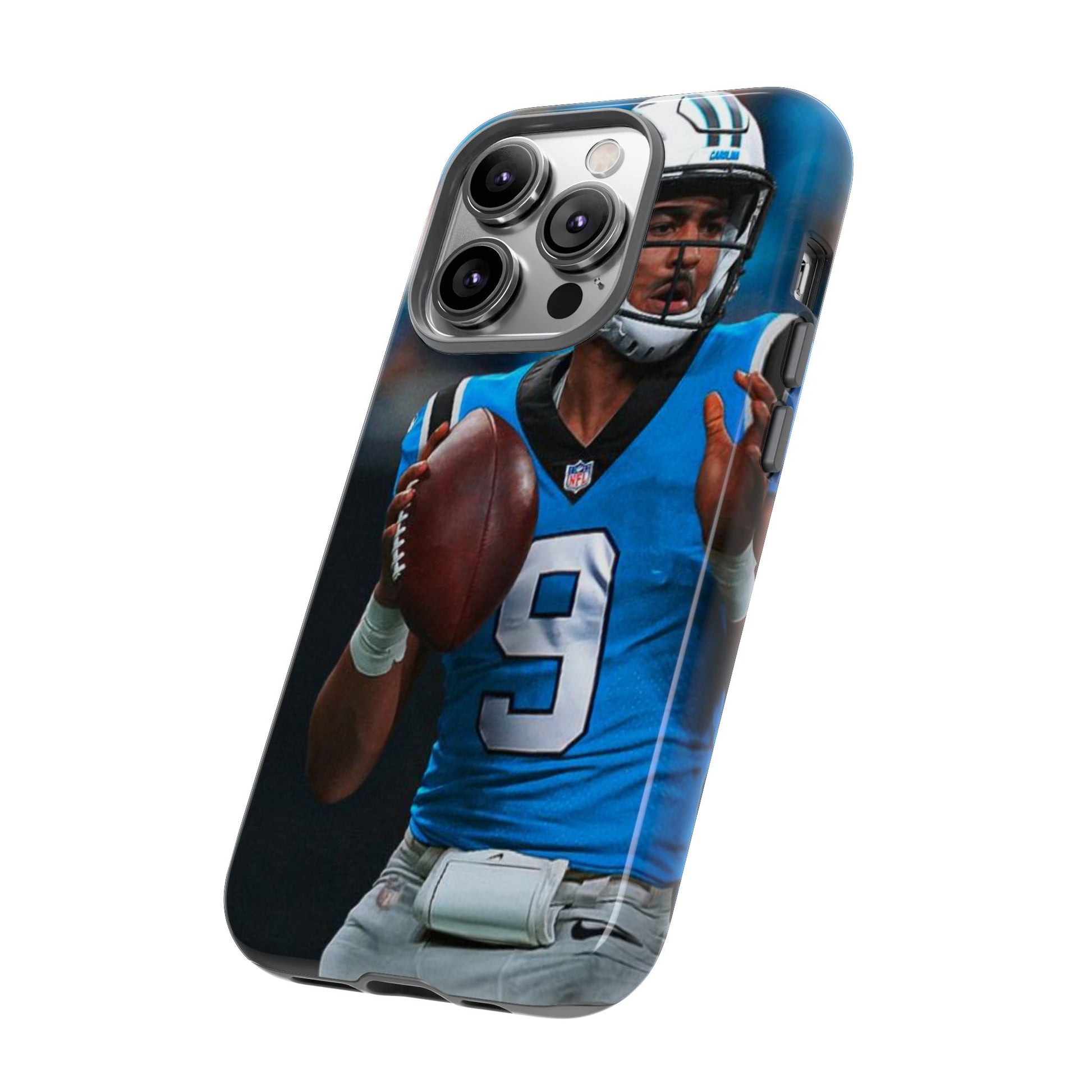 Carolina Panthers Bryce Young Football Tough Cases for iPhones, Samsung, and Pixel