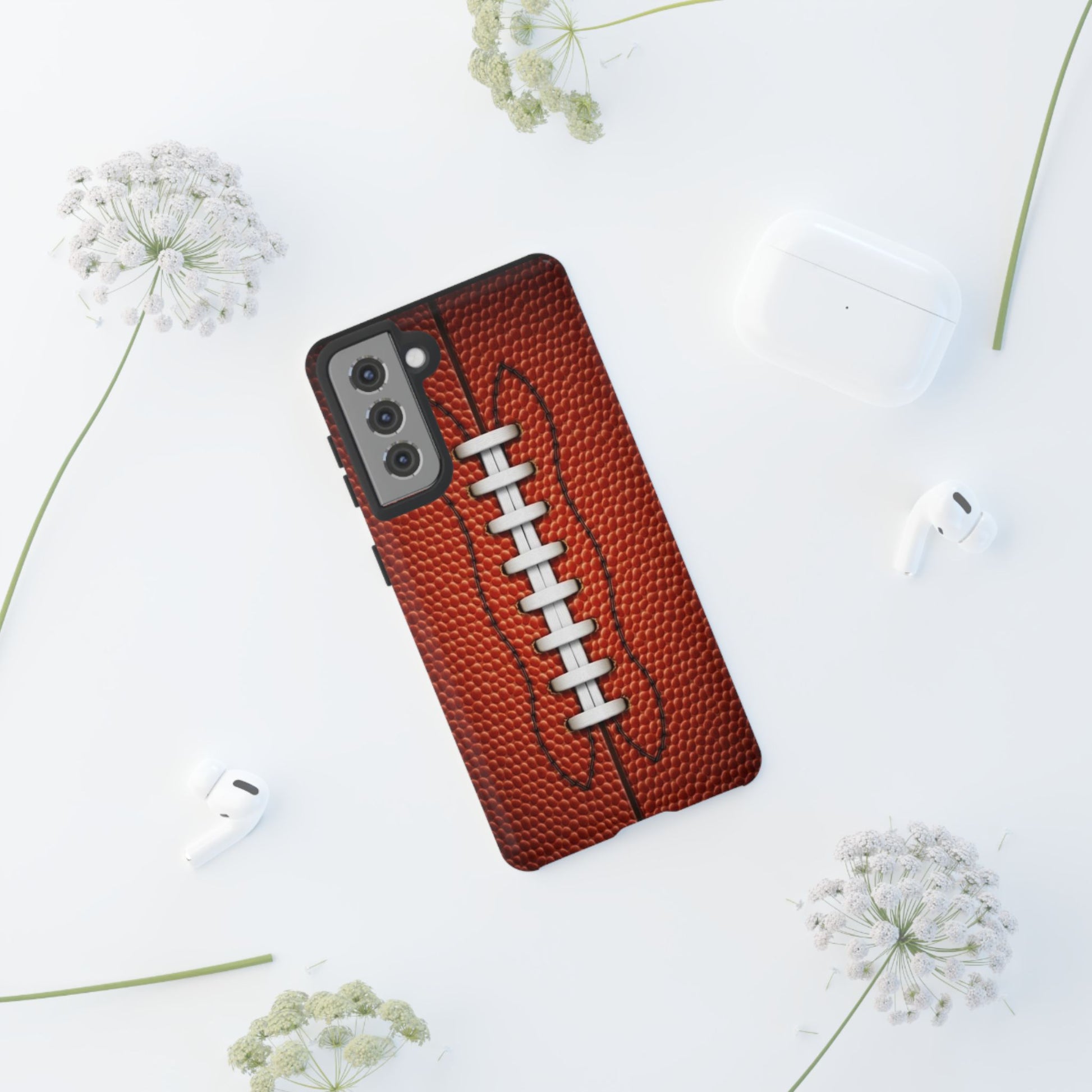 Football Pigskin Print Tough Cases for iPhones, Samsung, and Pixel