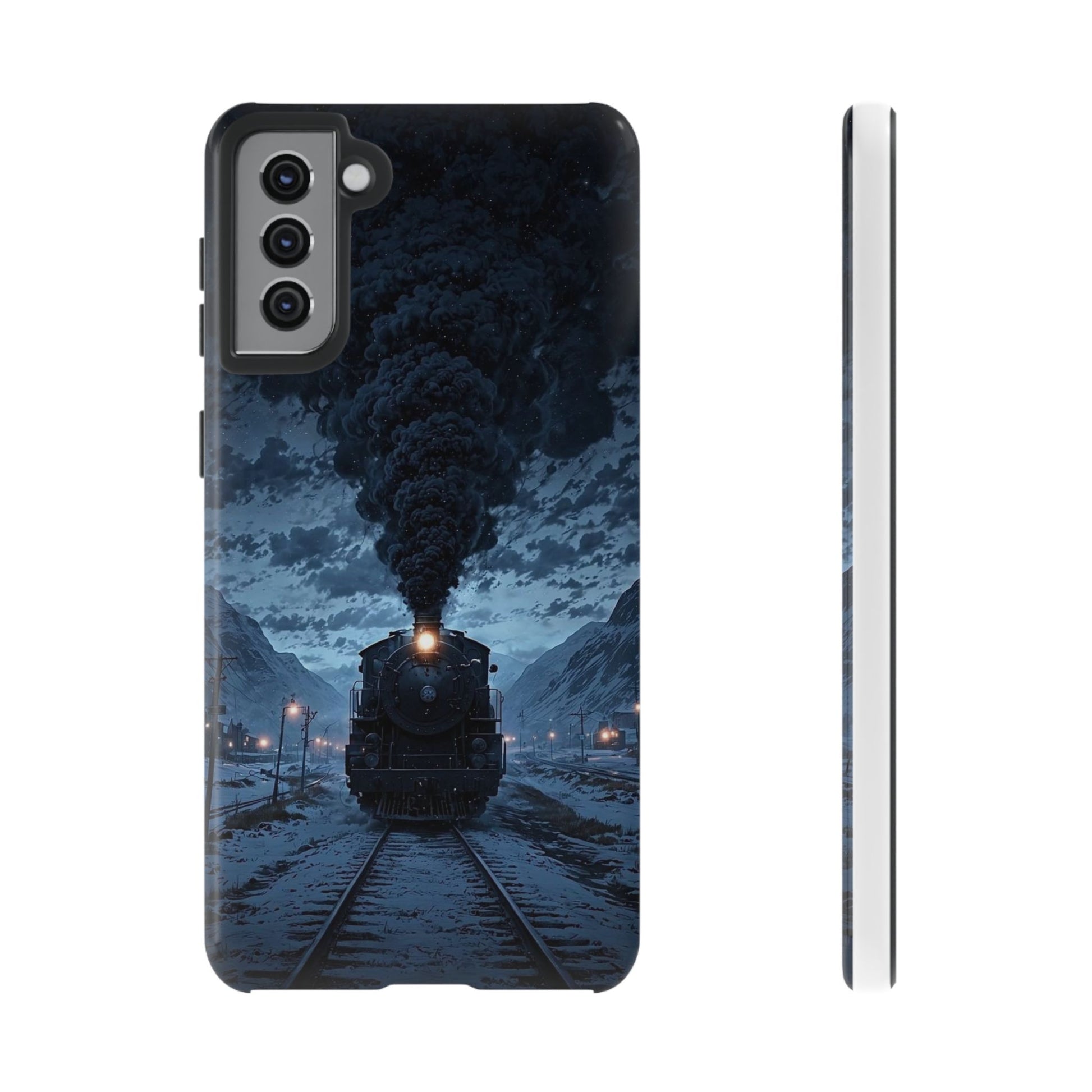 Steam Engine Train Themed Tough Cases for iPhones, Samsung, and Pixel