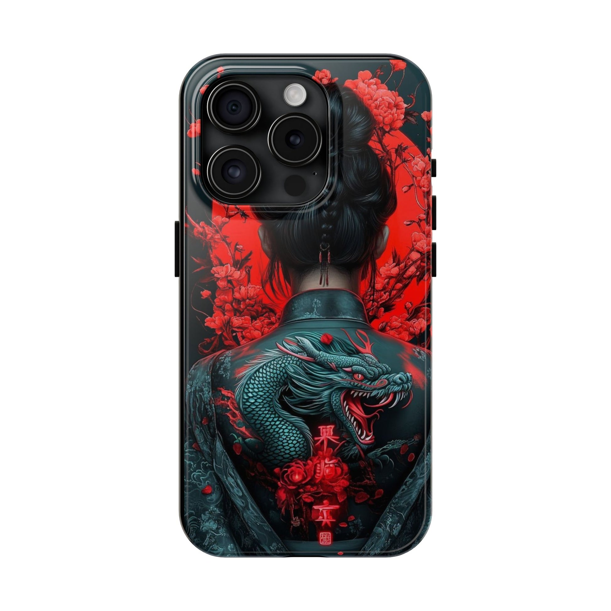 Dragon Geisha Japanese Design Phone Cases for iPhone & Samsung Galaxy Phones