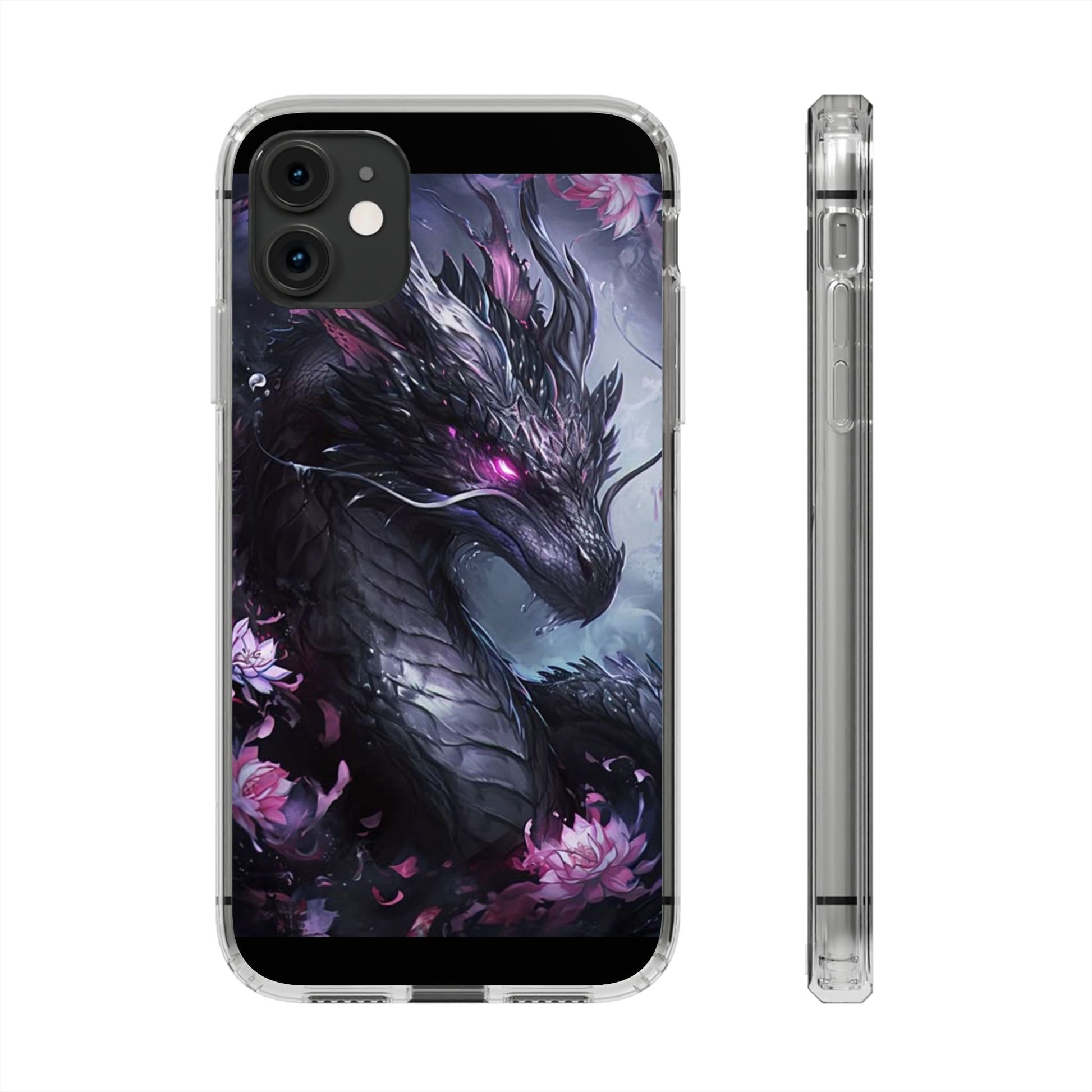 Phone Cases, Purple Dragon Design, iPhone Samsung Case, Protective Cover, Unique