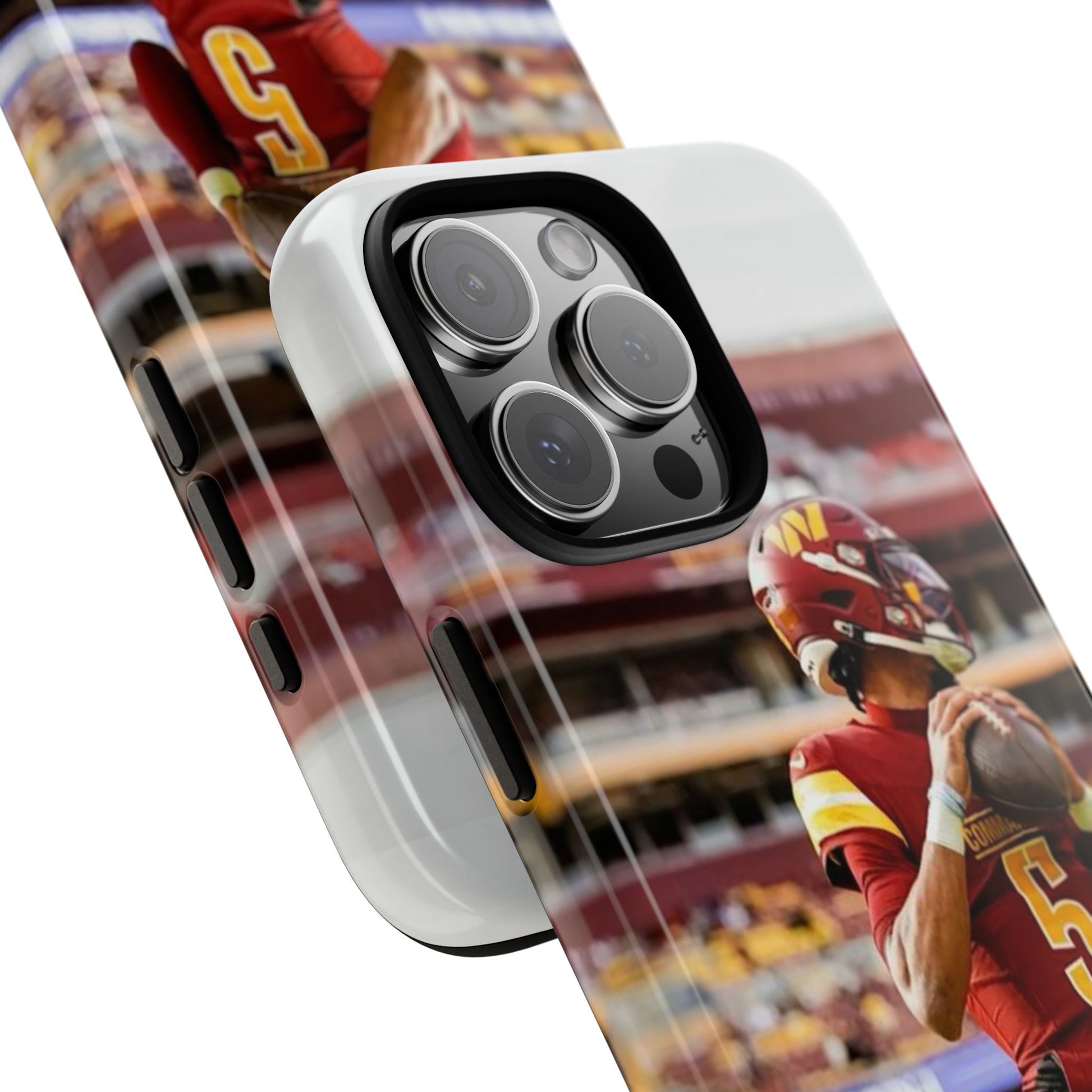 Jayden Daniels Washington Football Tough Cases for iPhones, Samsung, and Pixel