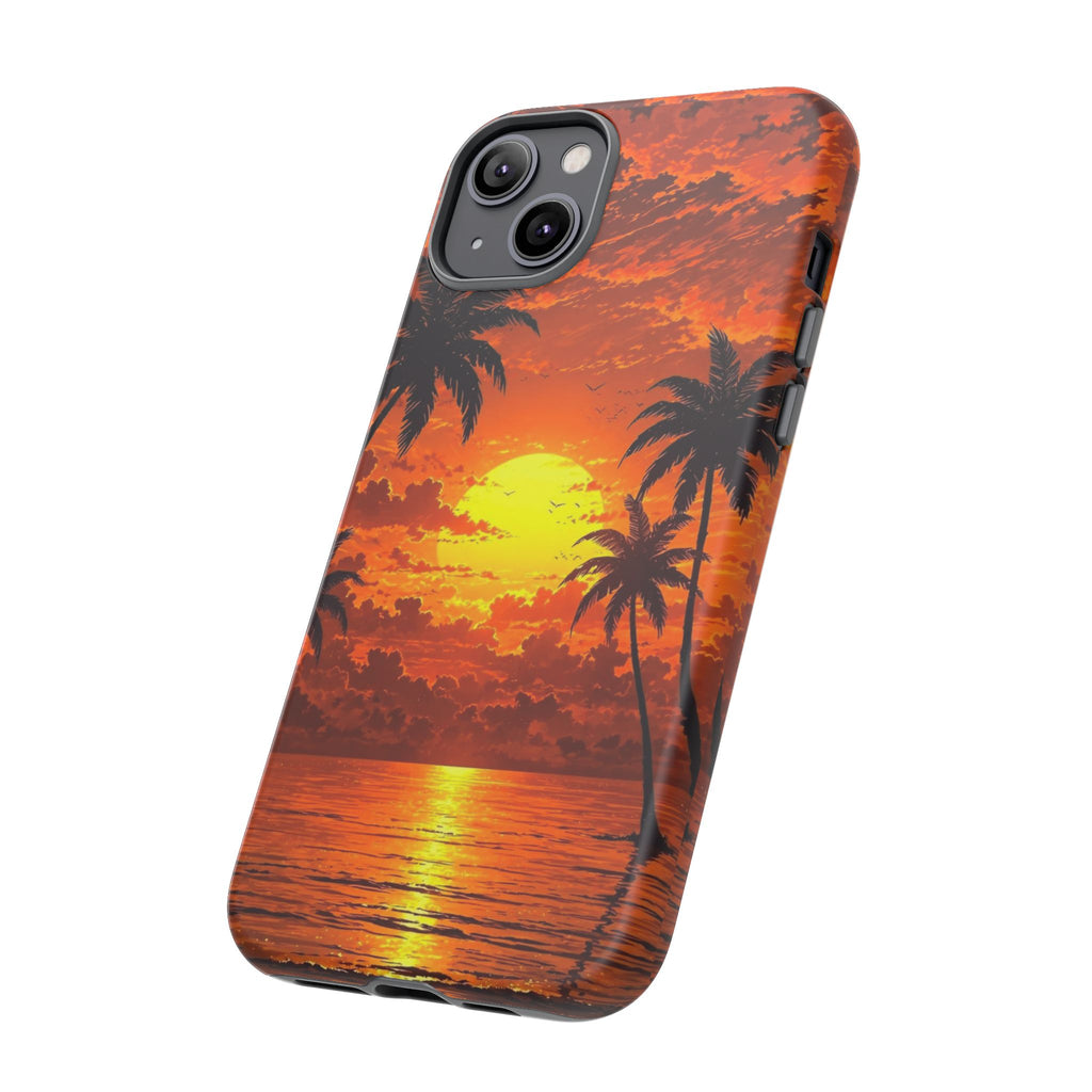 Beautiful Beach Sunset Tough Cases for iPhones, Samsung, and Pixel