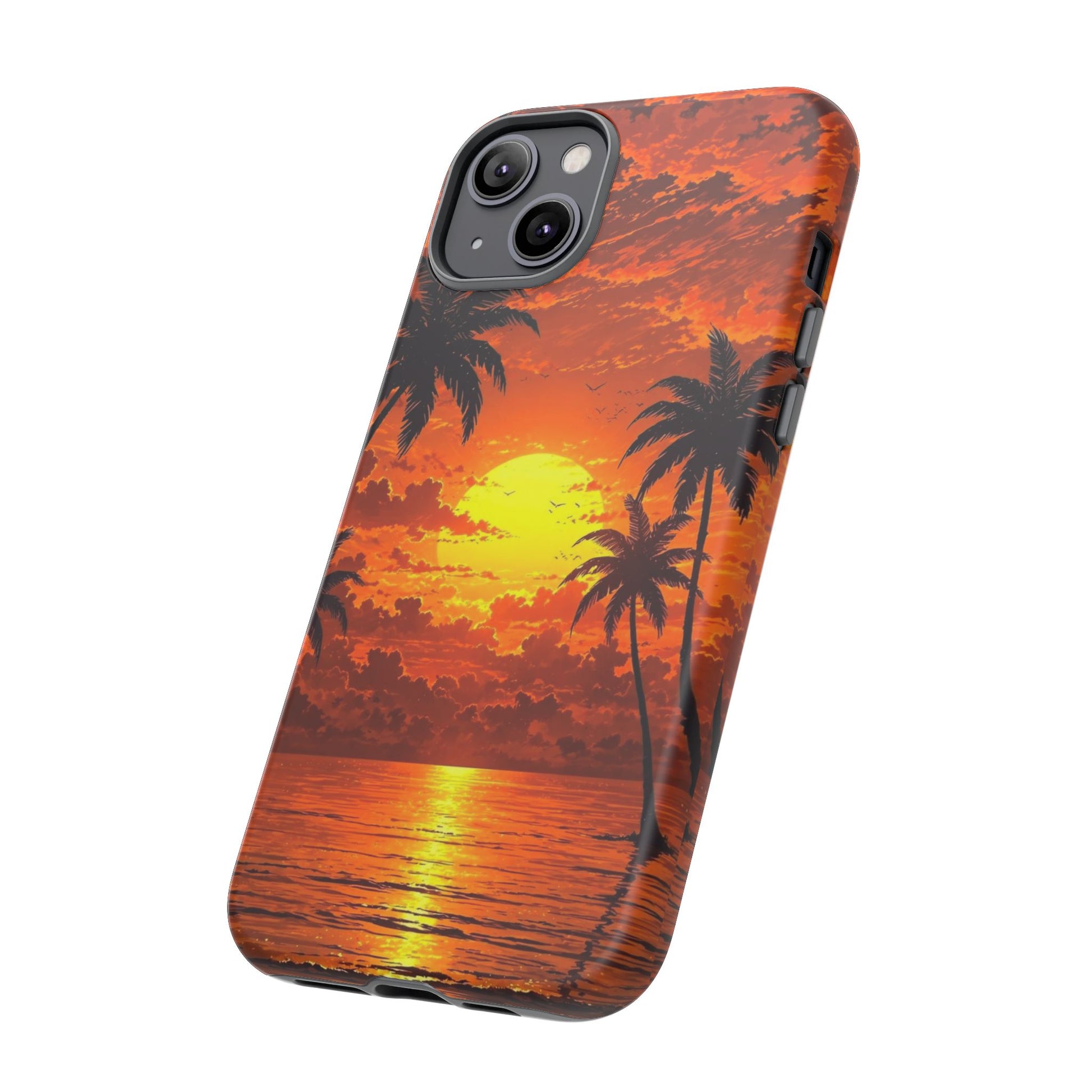 Beautiful Beach Sunset Tough Cases for iPhones, Samsung, and Pixel