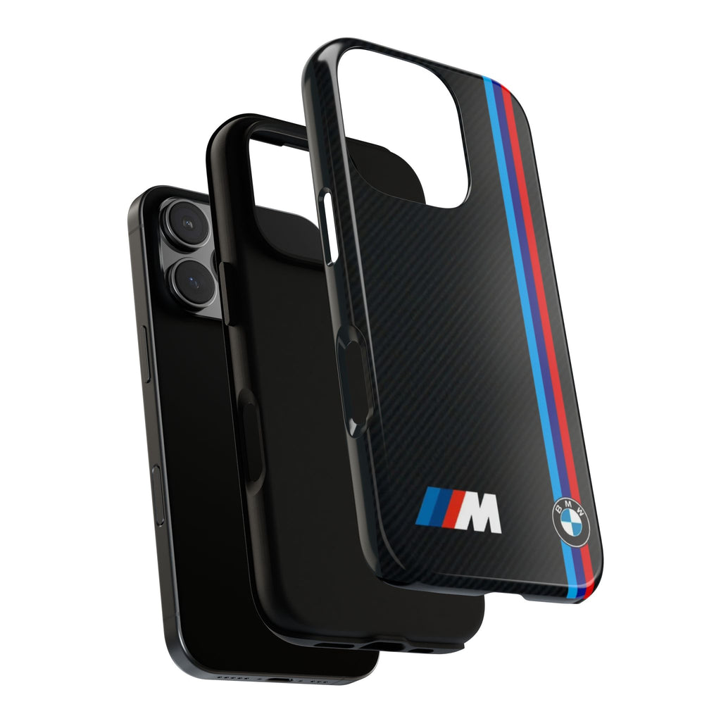BMW M Stripes Carbon Fiber Design Tough Cases for iPhones, Samsung, and Pixel