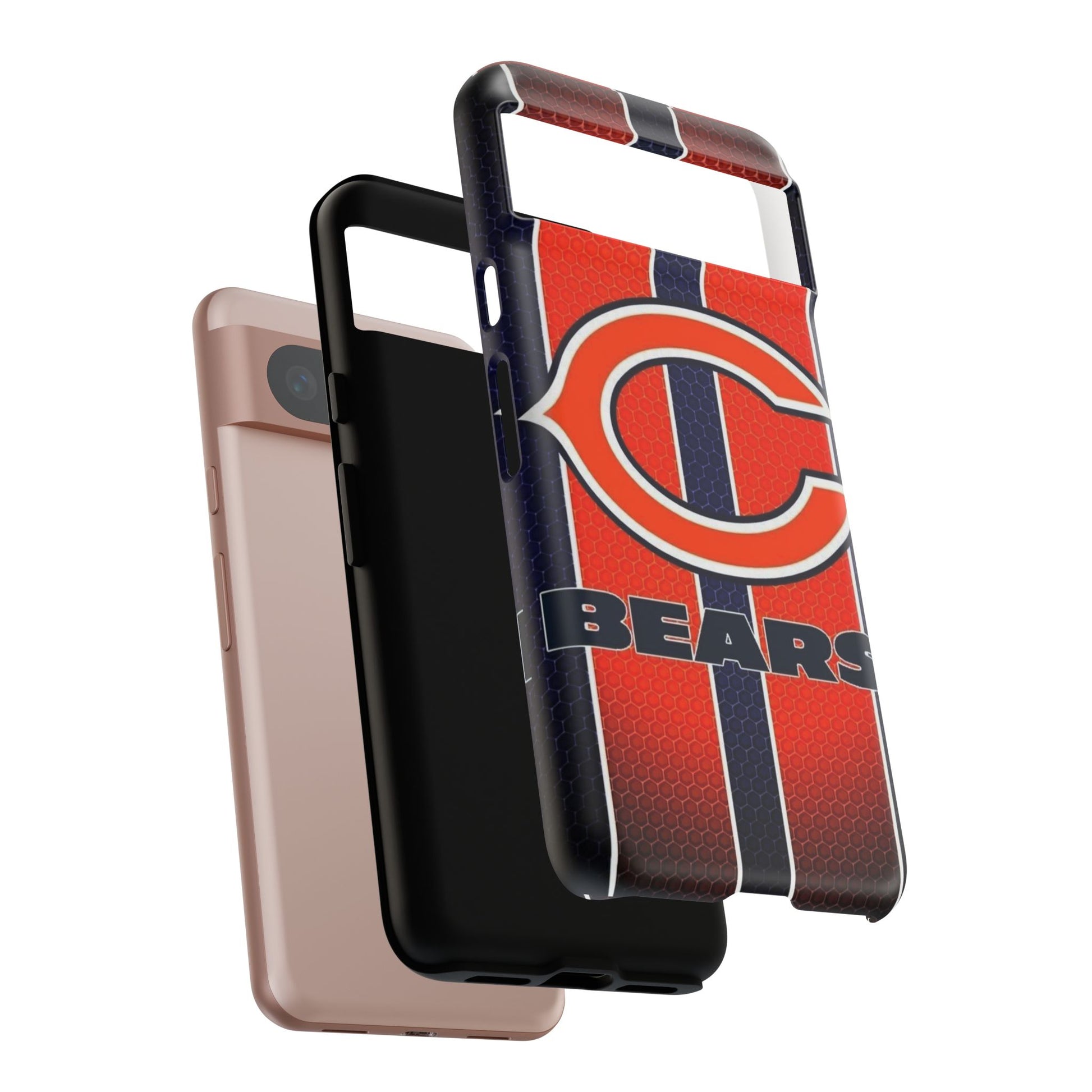 Chicago Bears Stripes Football Phone Case, Tough Cases for iPhones, Samsung, and Pixel