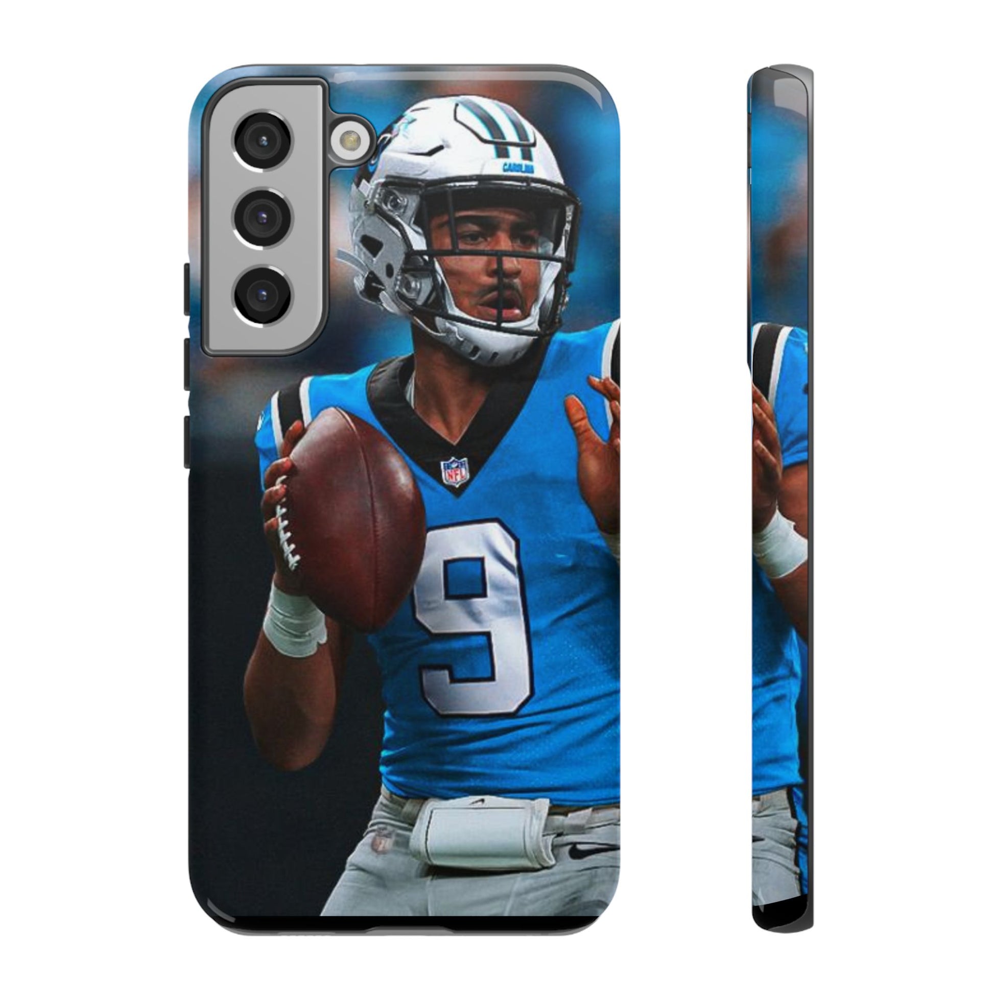Carolina Panthers Bryce Young Football Tough Cases for iPhones, Samsung, and Pixel