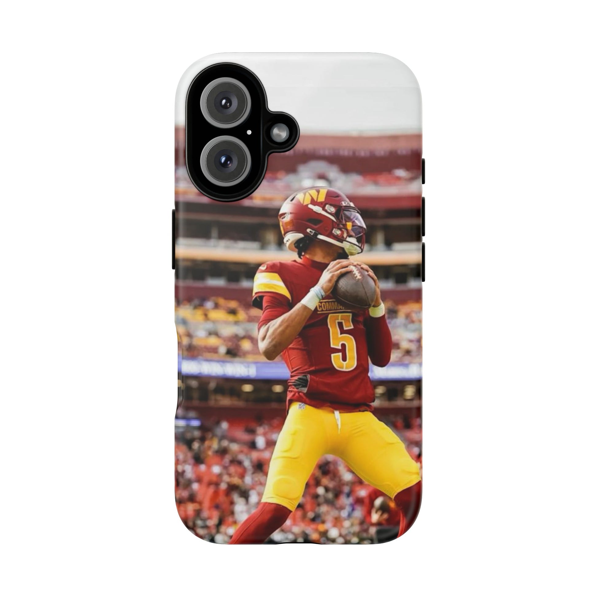 Jayden Daniels Washington Football Tough Cases for iPhones, Samsung, and Pixel