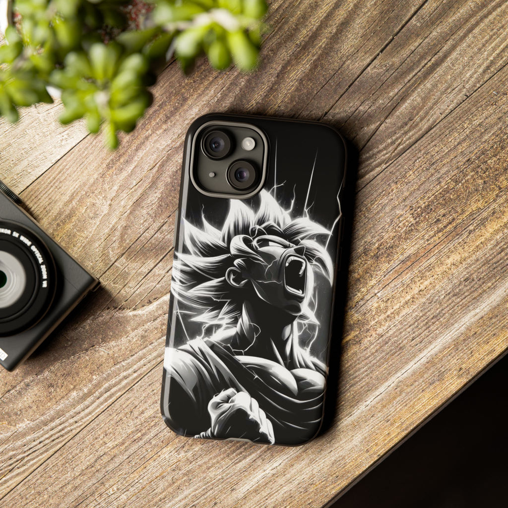 Anime Saiyan Rage Dragon ball Z Tough Cases for iPhones, Samsung, and Pixel