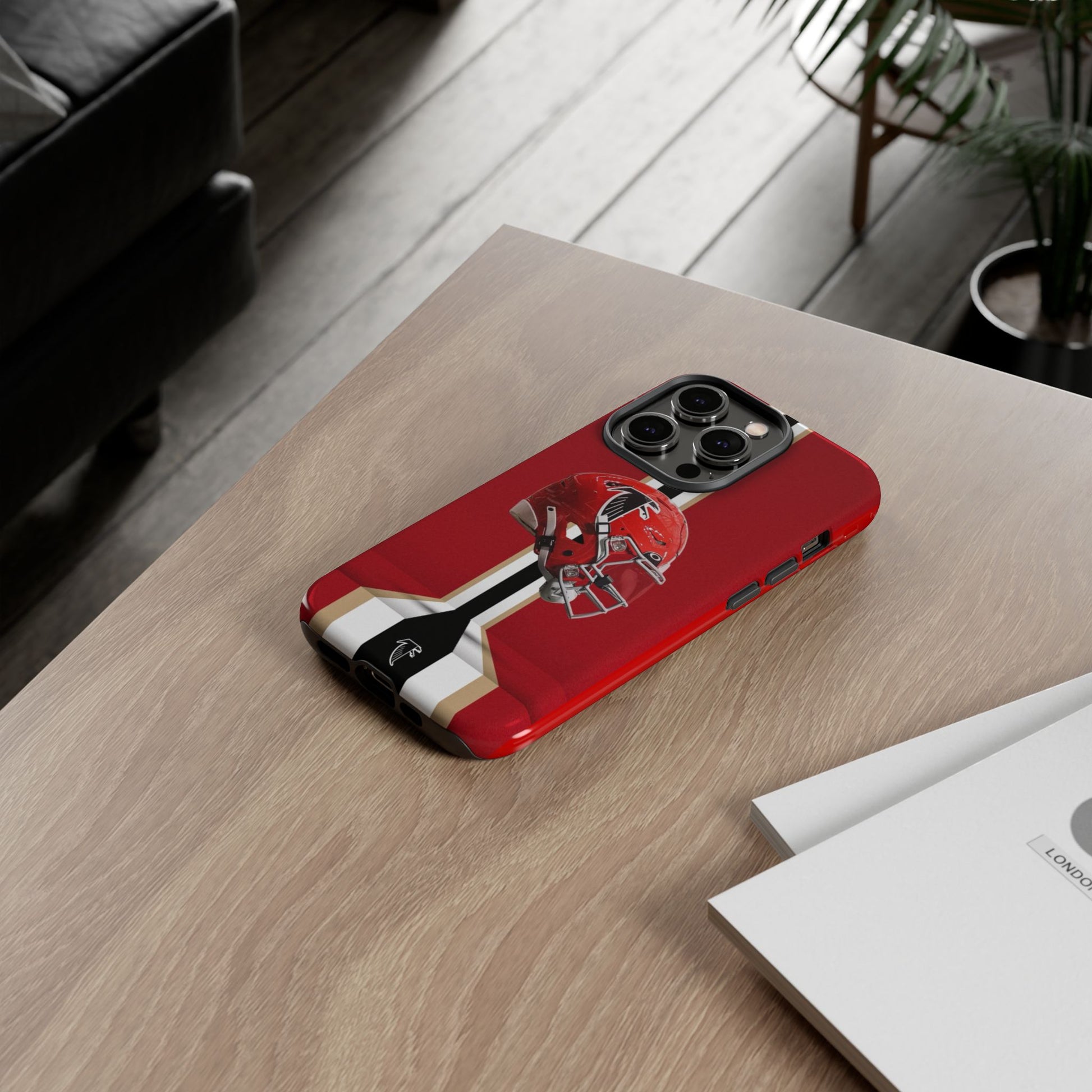 Atlanta Falcons Football Helmet Logo Tough Cases for iPhones, Samsung, and Pixel