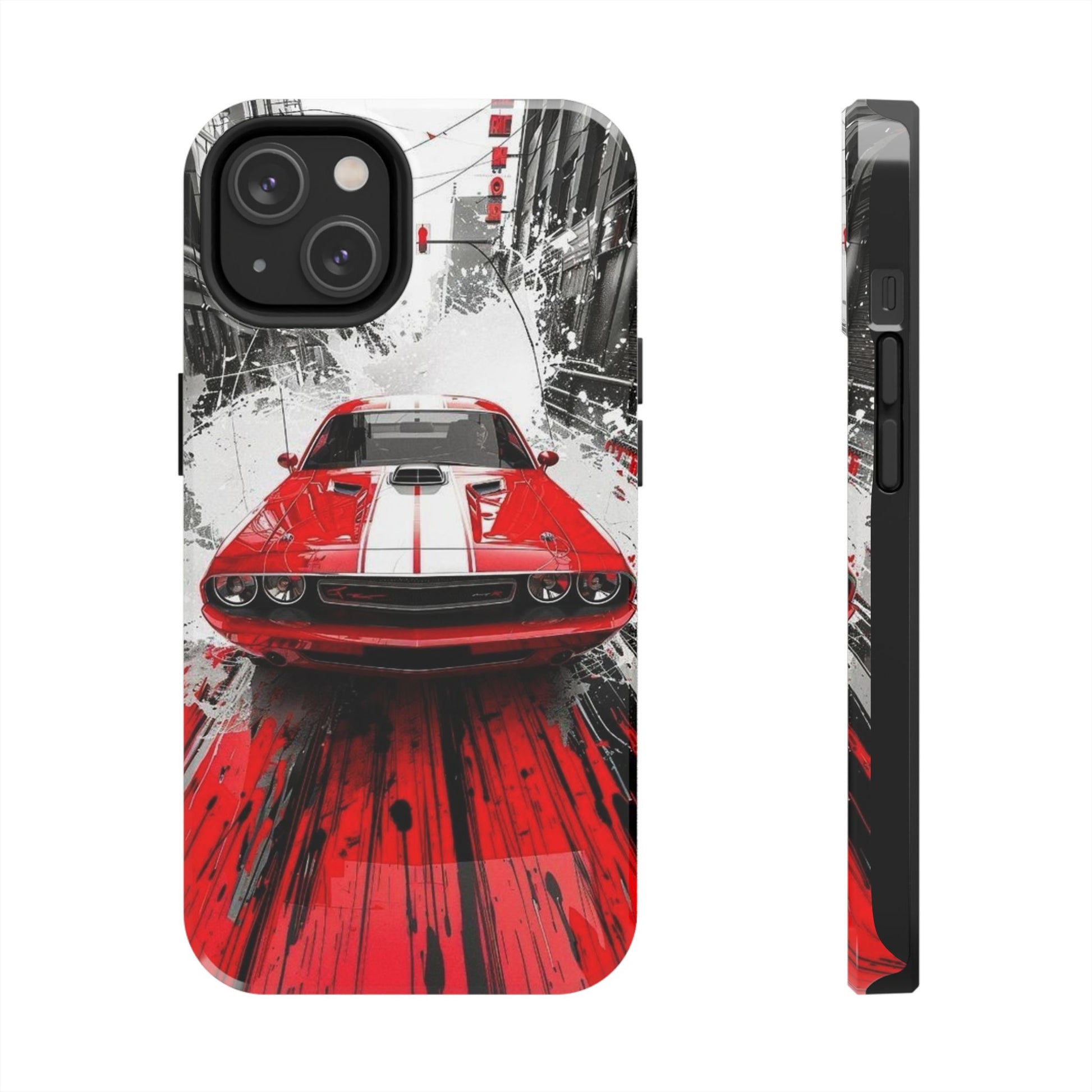 Red Muscle Car Hell Cat Phone Cases for Iphones & Samsung Phones