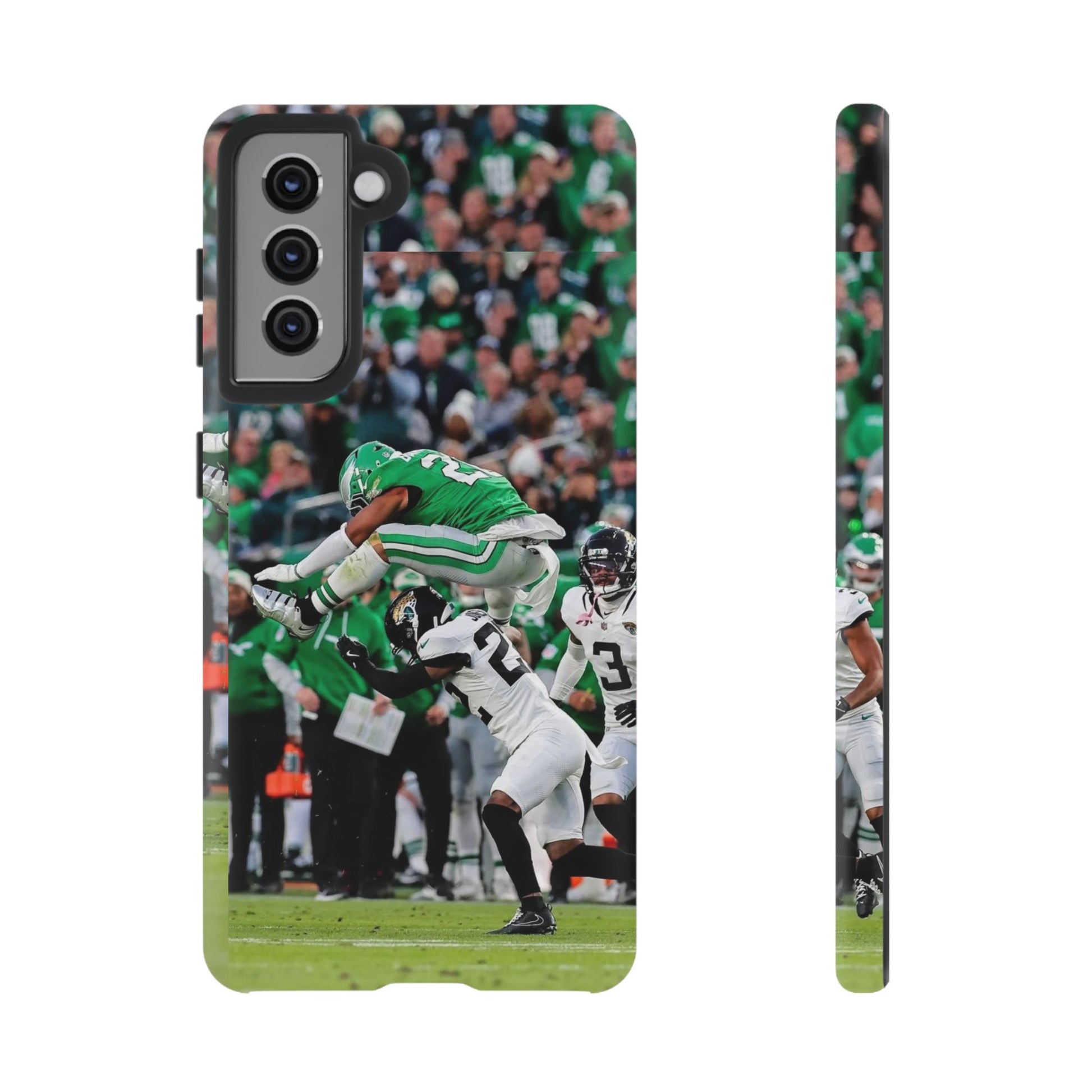 Saquon Barkley The Huddle Eagles Football Tough Cases for iPhones, Samsung, and Pixel