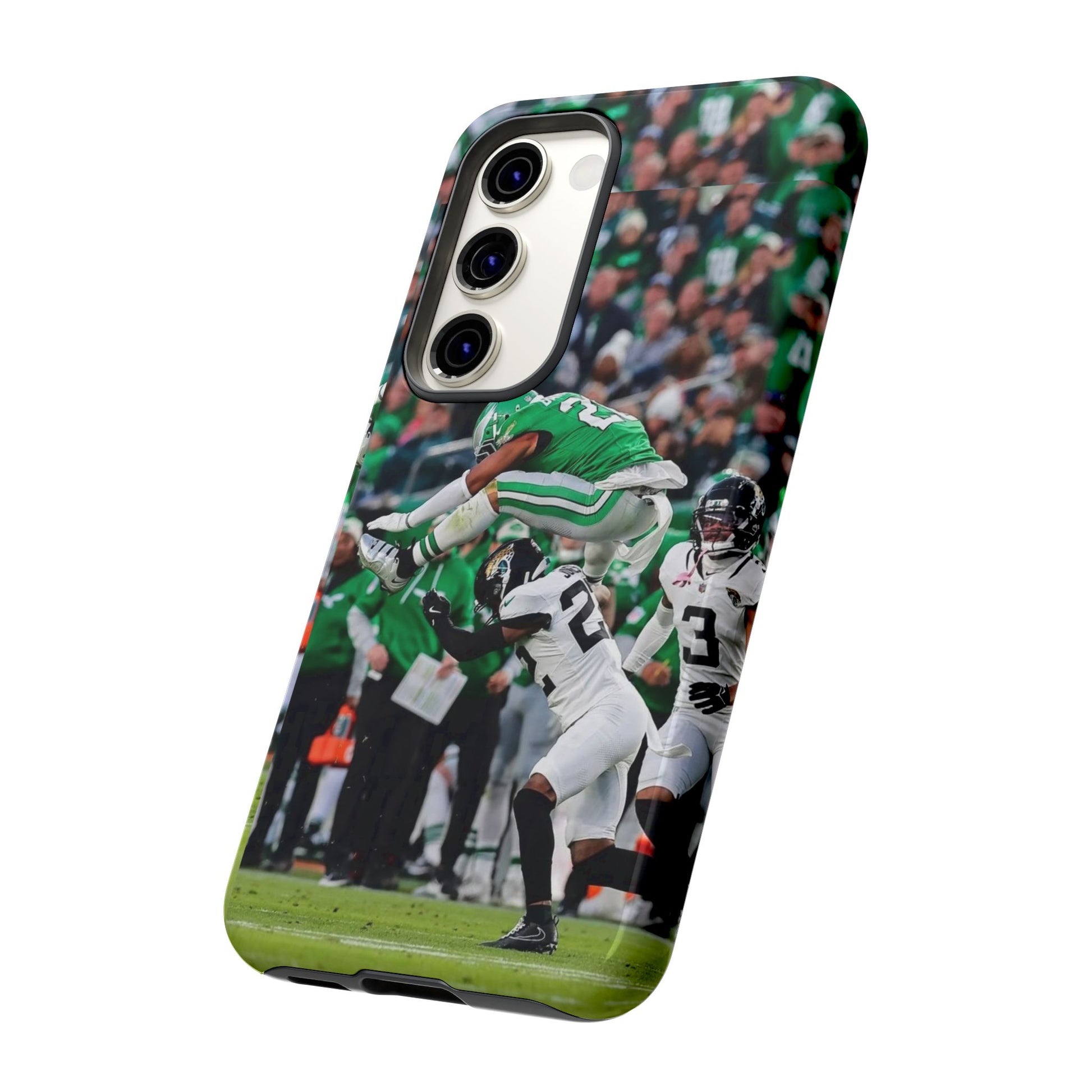 Saquon Barkley The Huddle Eagles Football Tough Cases for iPhones, Samsung, and Pixel