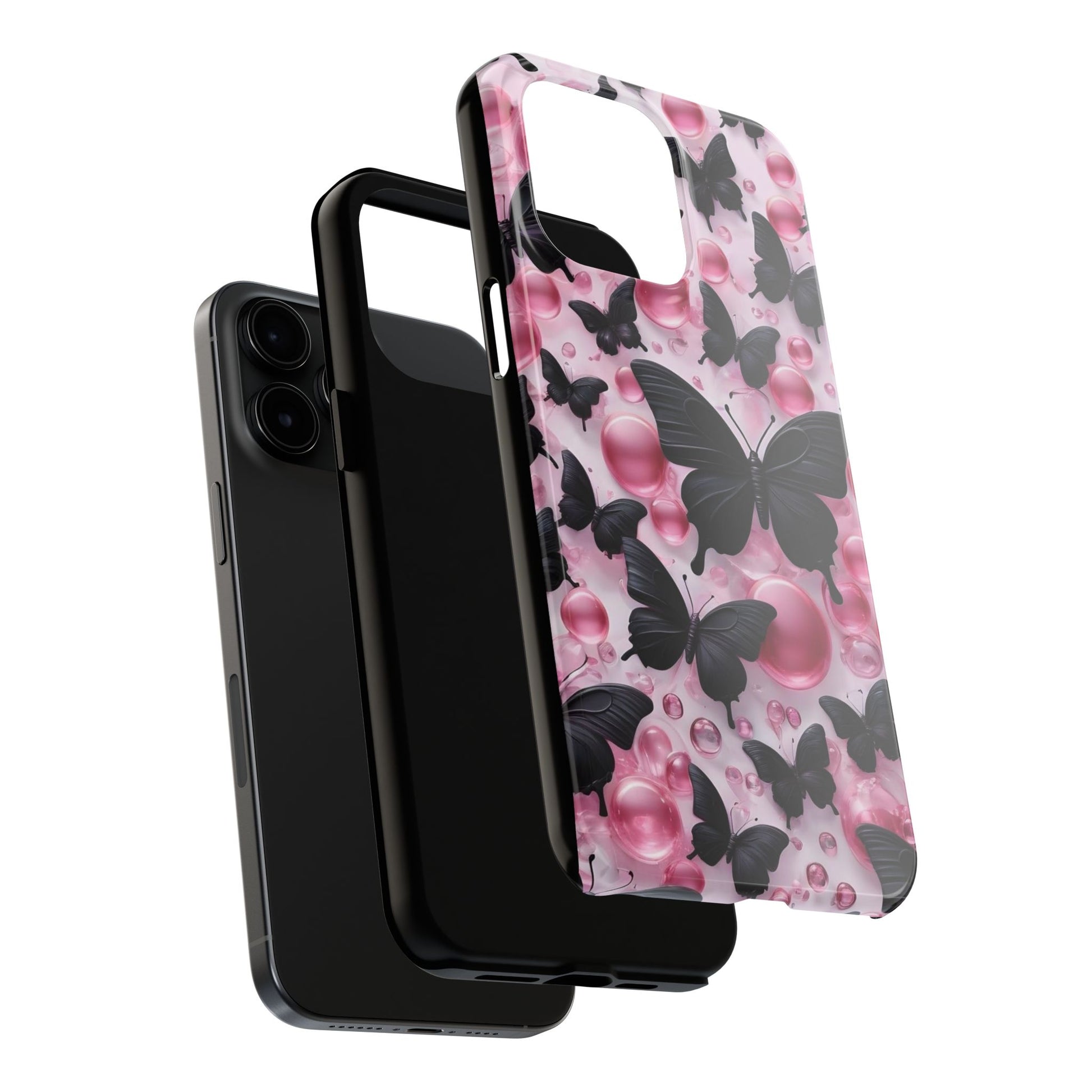 Pearls and Butterflies Theme Phone Cases for iPhones & Samsung Phones