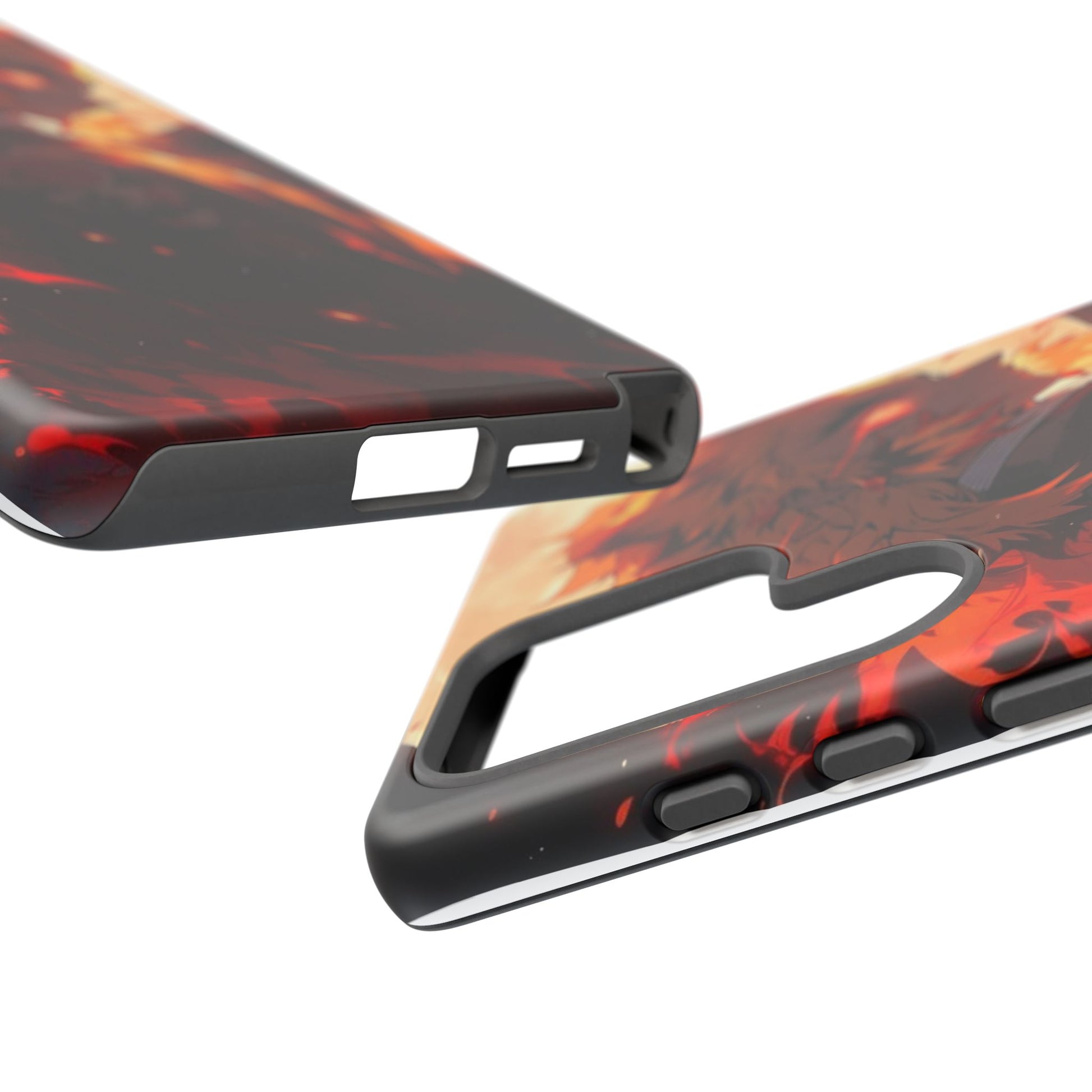 Demon Sl;ayer Rengoku Anime Phone Case, Tough Cases for iPhones, Samsung, and Pixel