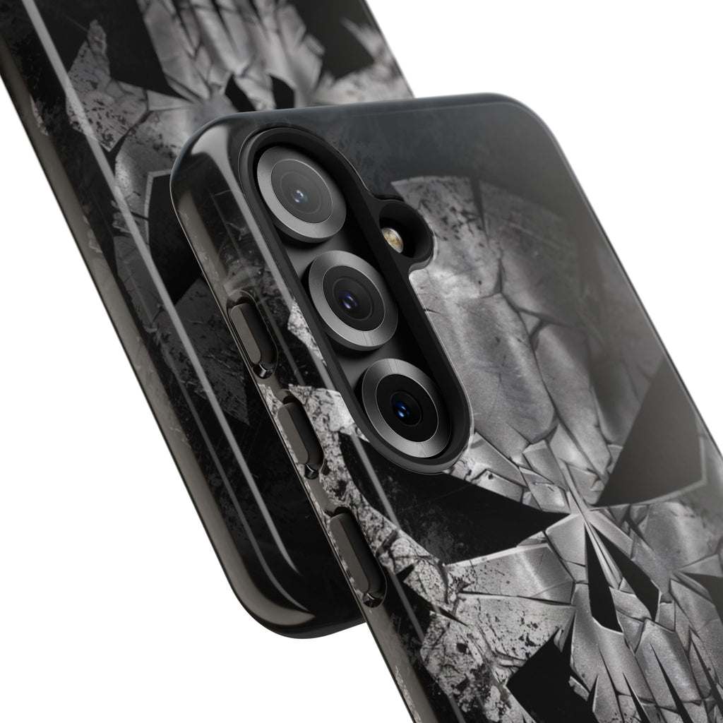 The Punisher Logo Art Tough Cases for iPhones, Samsung, and Pixel