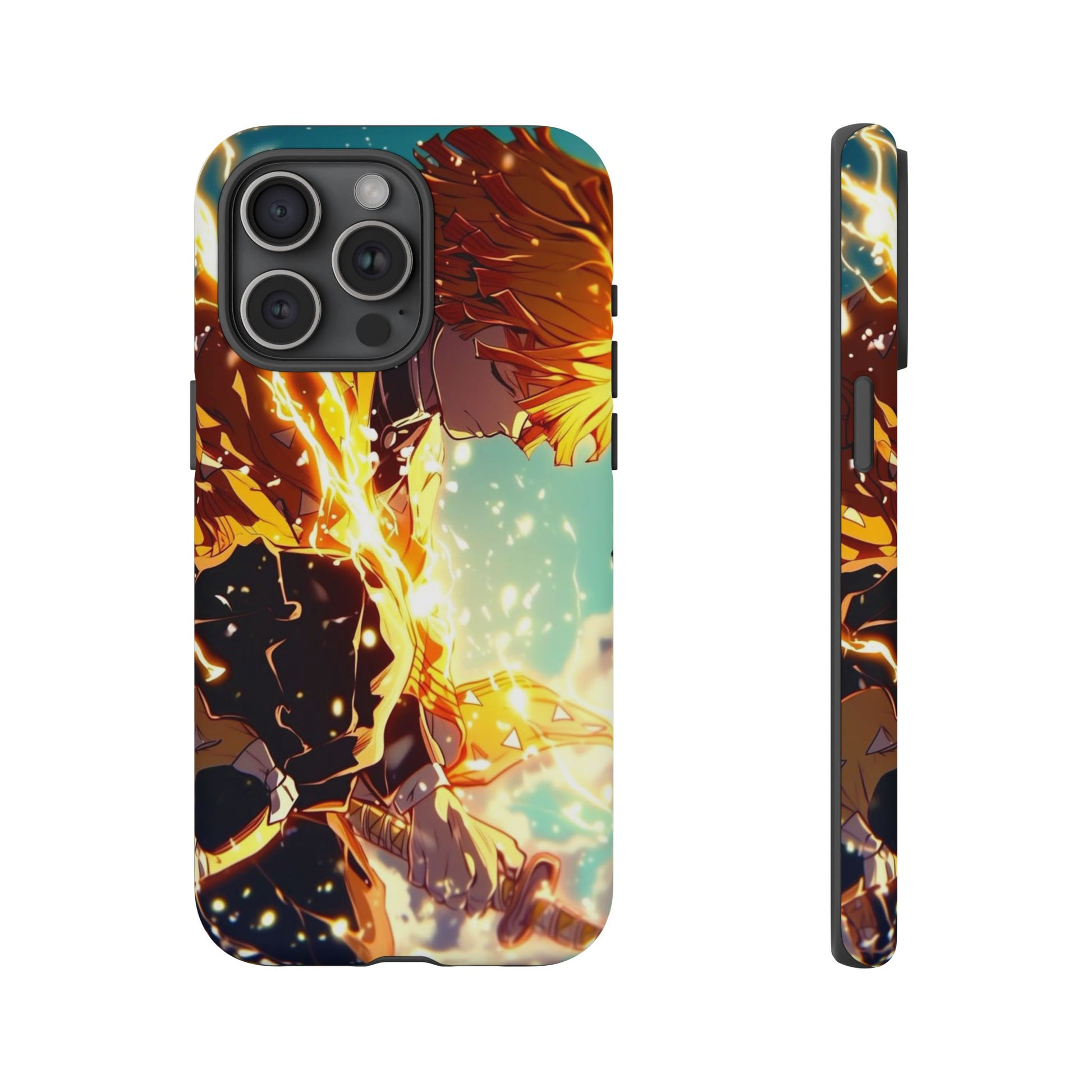 Demon Slayer Zenitsu Anime Theme Phone Case, Tough Cases for iPhones, Samsung, and Pixel