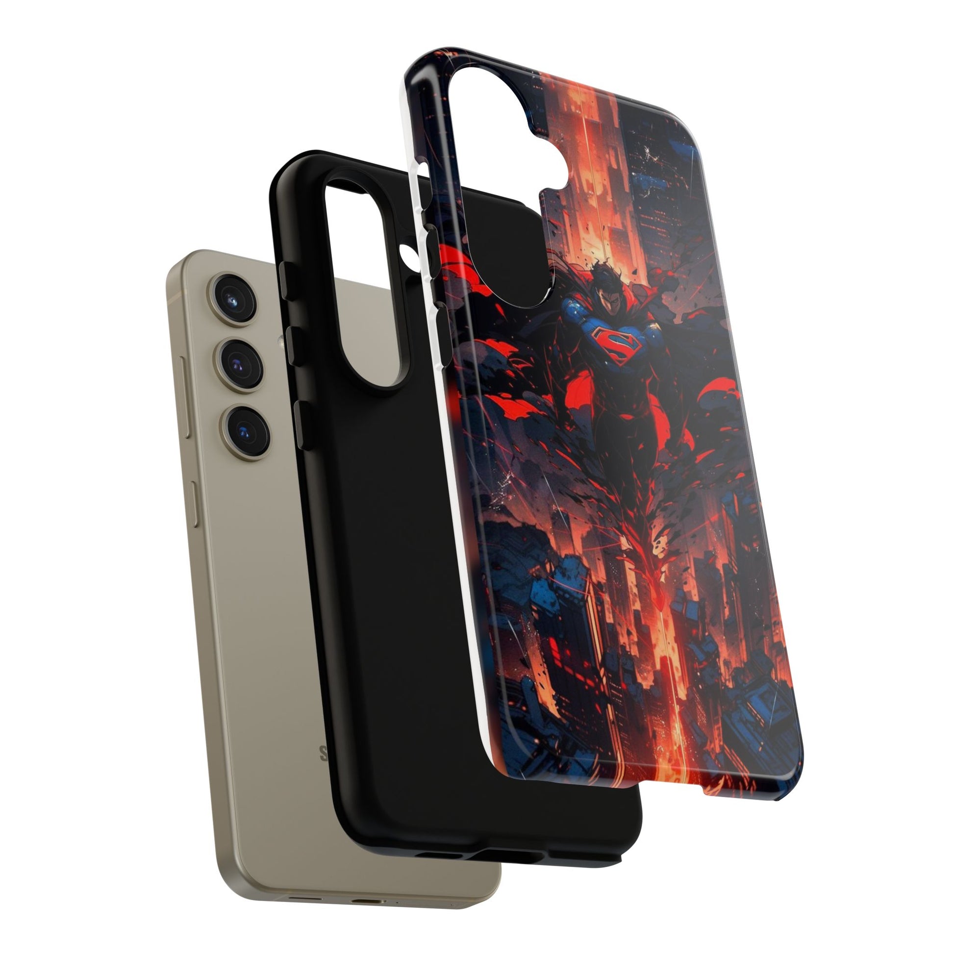 Anime Superman Tough Cases for iPhones, Samsung, and Pixel