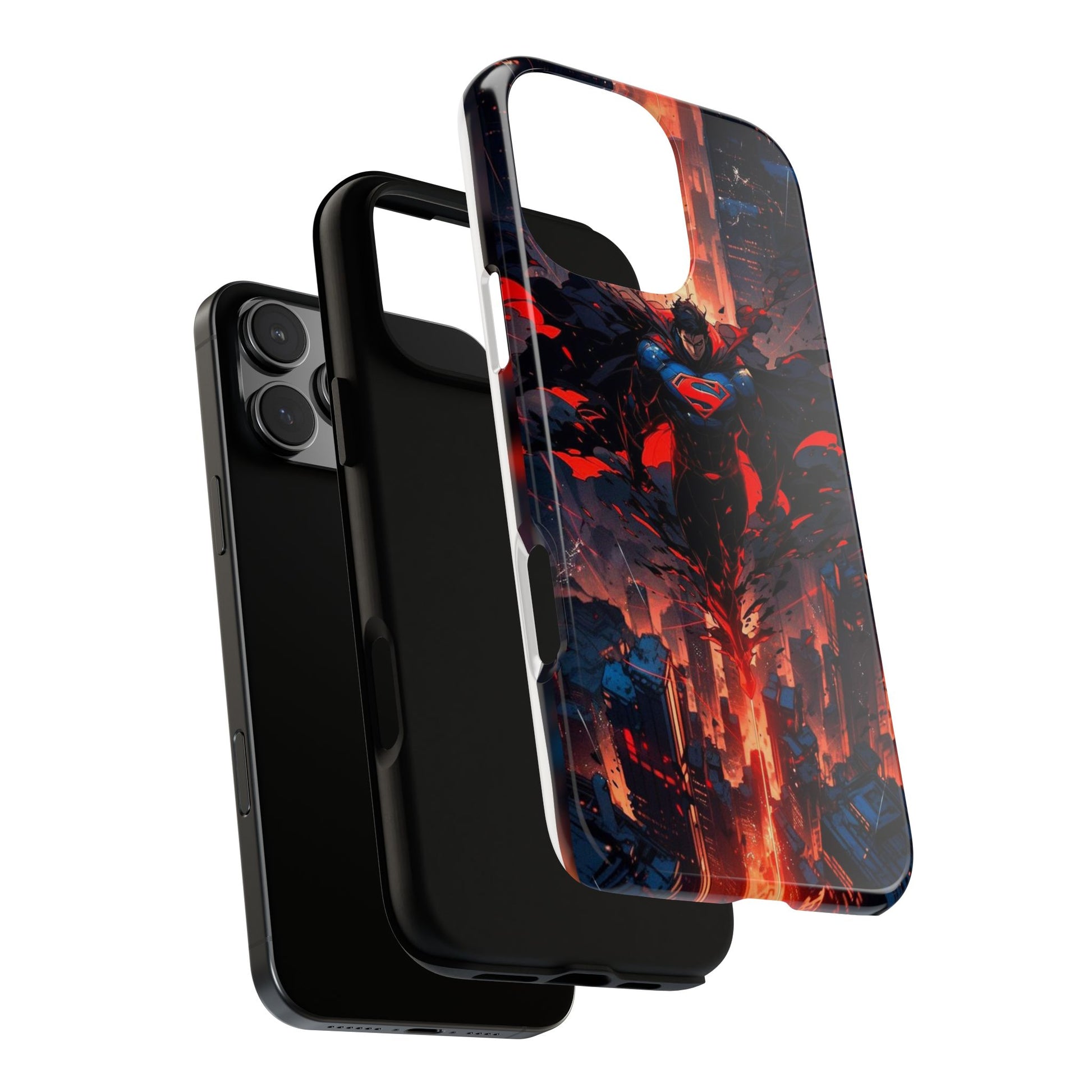 Anime Superman Tough Cases for iPhones, Samsung, and Pixel