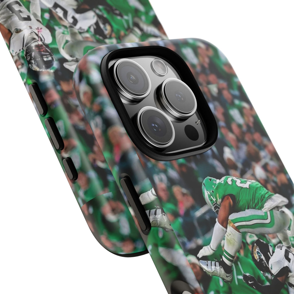 Saquon Barkley The Huddle Eagles Football Tough Cases for iPhones, Samsung, and Pixel