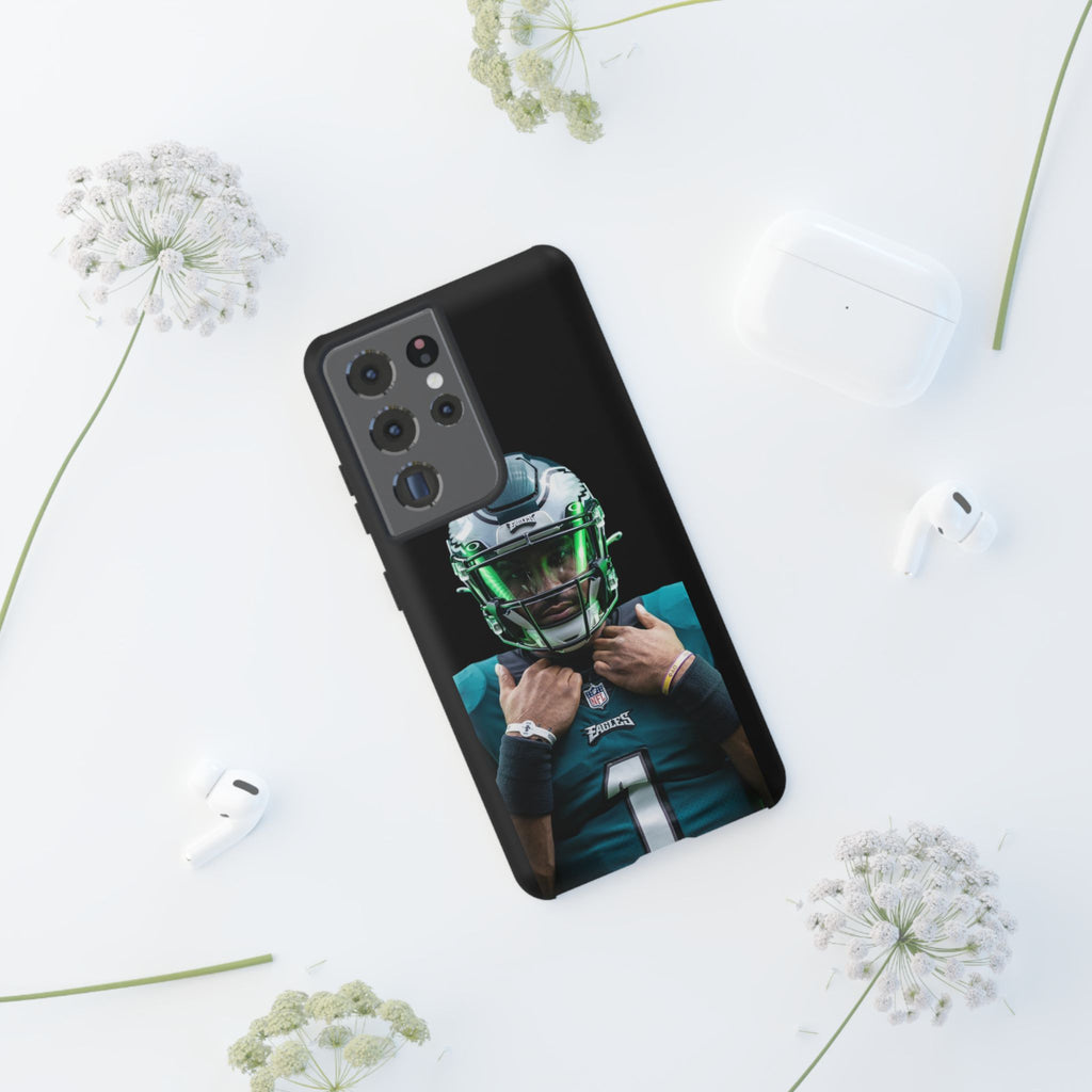Eagles Football Jalen Hurts Tough Cases for iPhones, Samsung, and Pixel