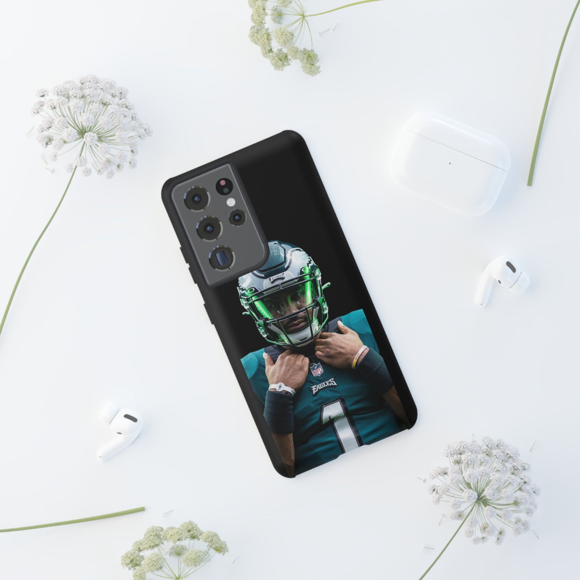 Eagles Football Jalen Hurts Tough Cases for iPhones, Samsung, and Pixel