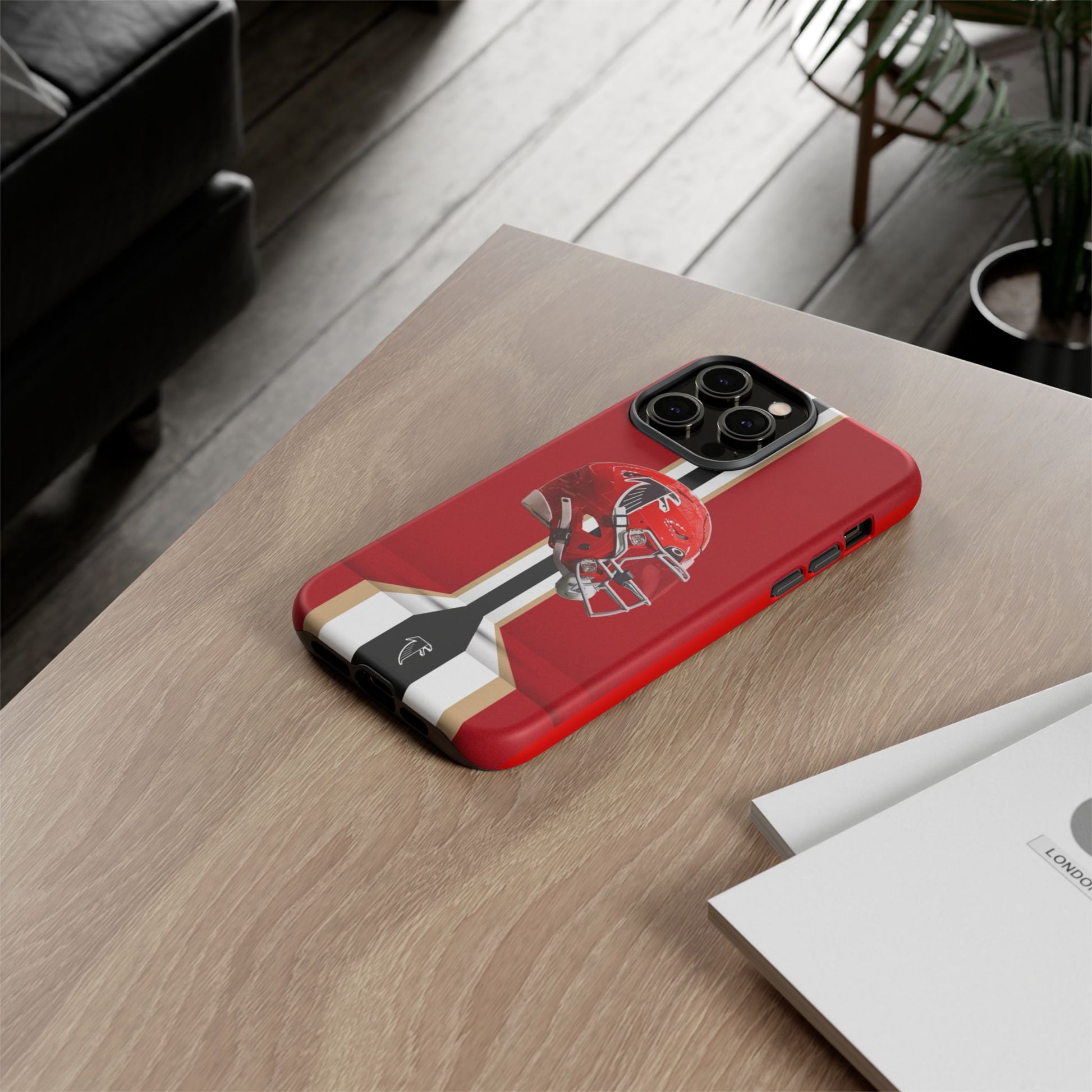 Atlanta Falcons Football Helmet Logo Tough Cases for iPhones, Samsung, and Pixel