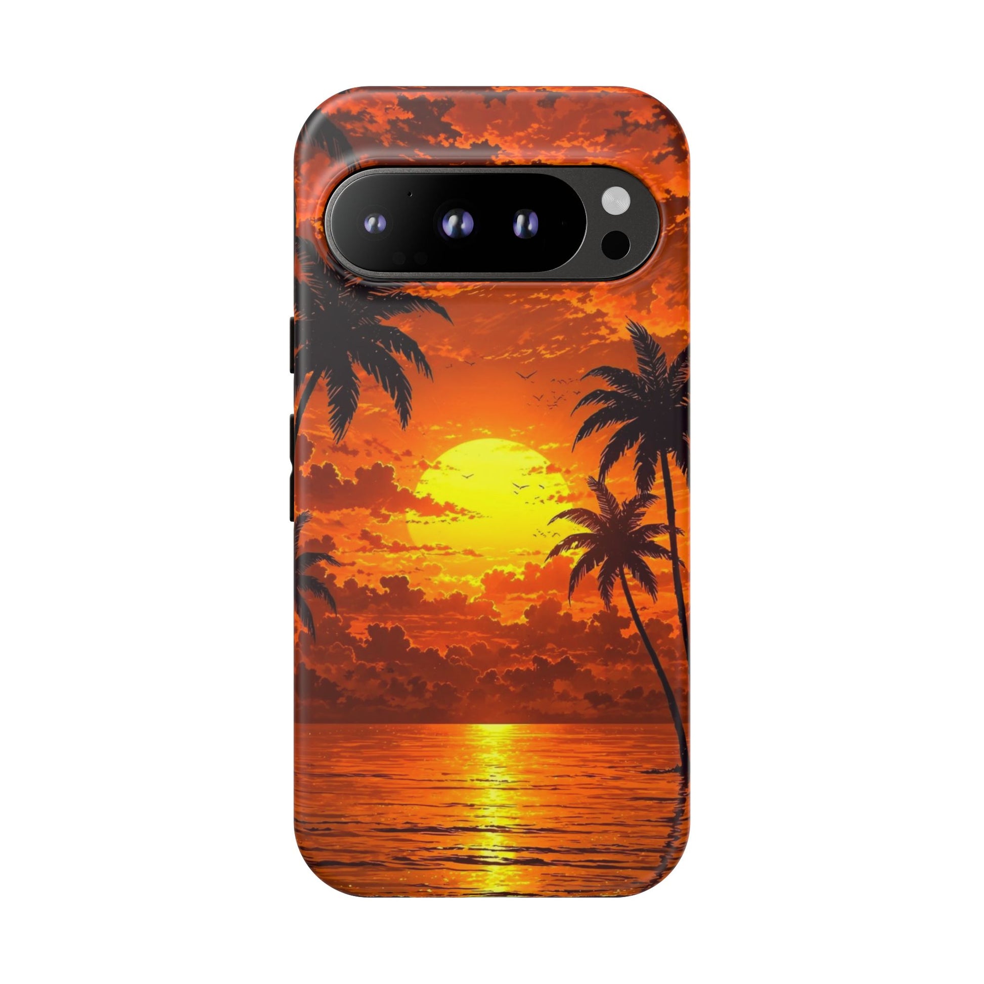 Beautiful Beach Sunset Tough Cases for iPhones, Samsung, and Pixel