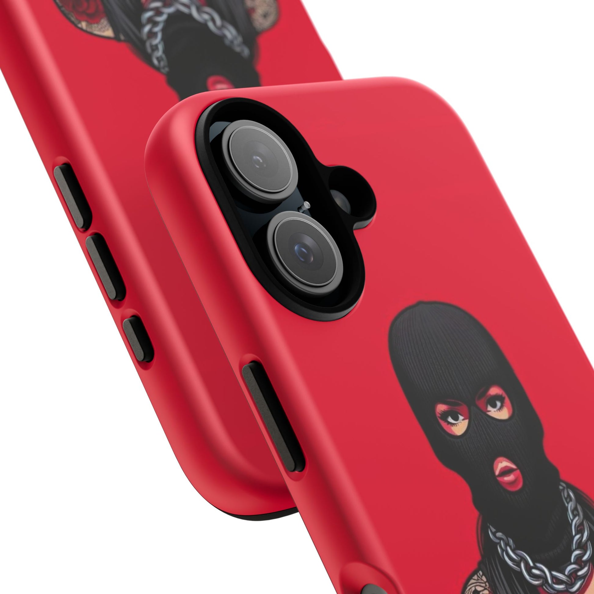 Thug Girl Red Design Tough Cases for iPhones, Samsung, and Pixel
