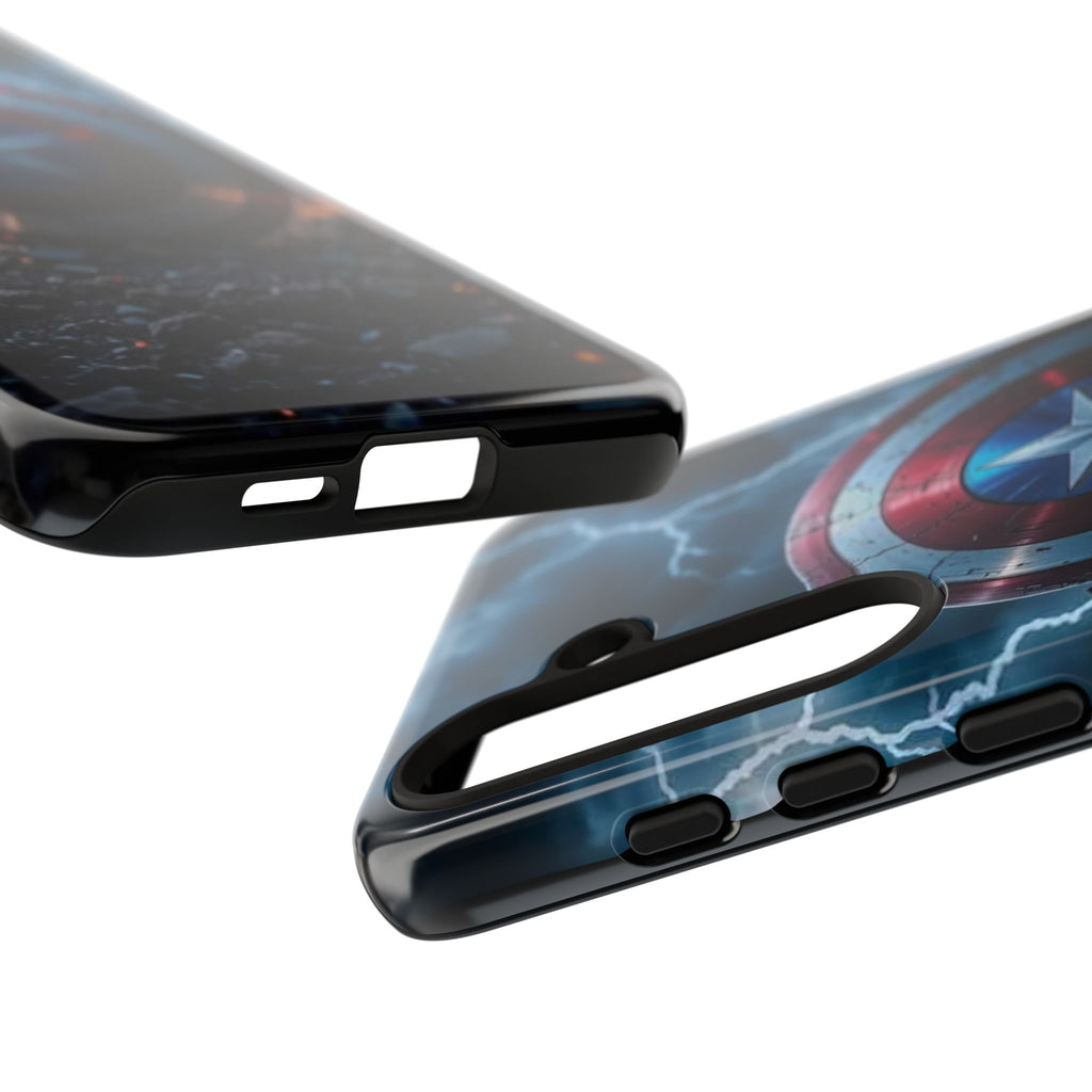 Captain America Shield Tough Cases for iPhones, Samsung, and Pixel