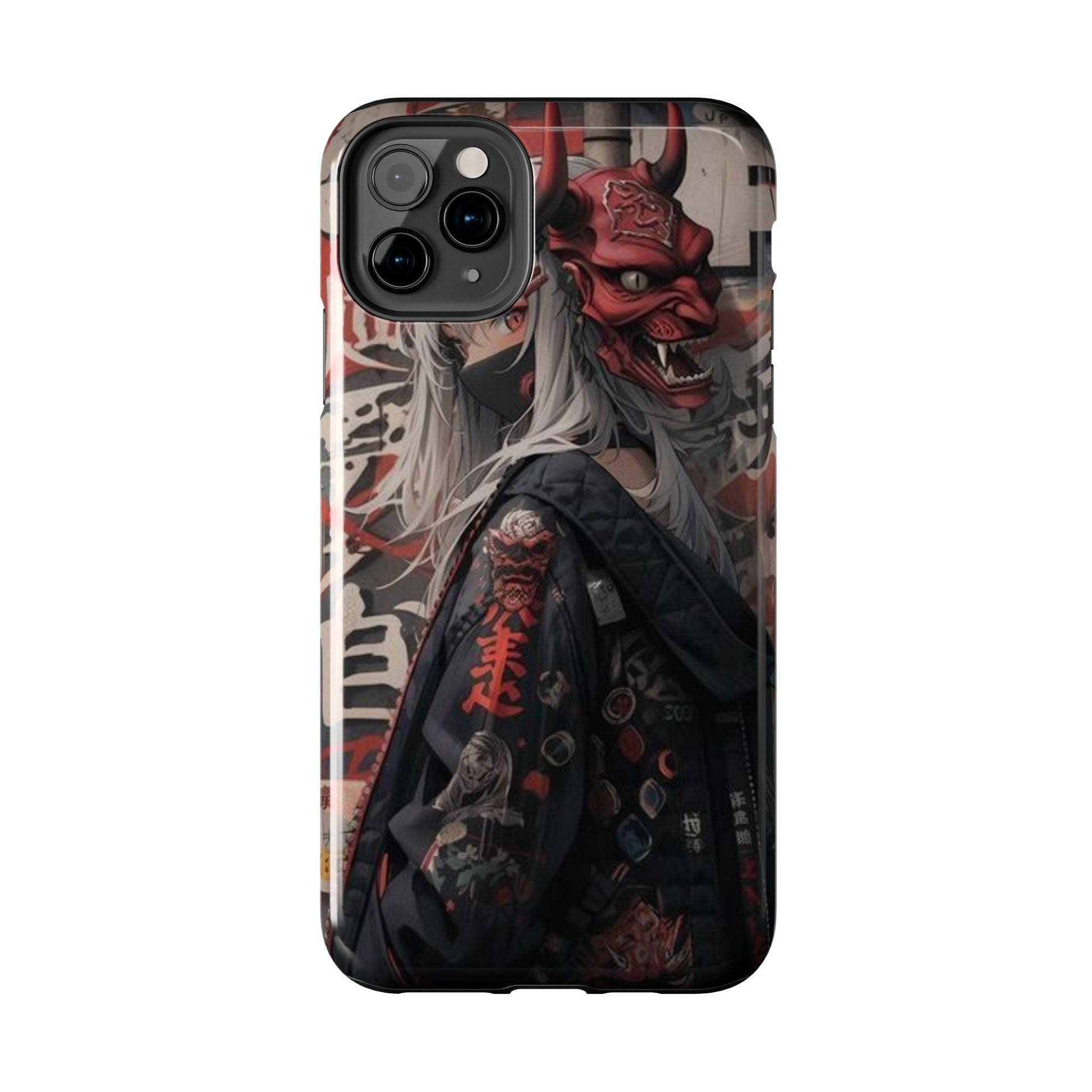 Anime Kabuki Mask Theme Phone Cases for Iphones & Samsung Durable