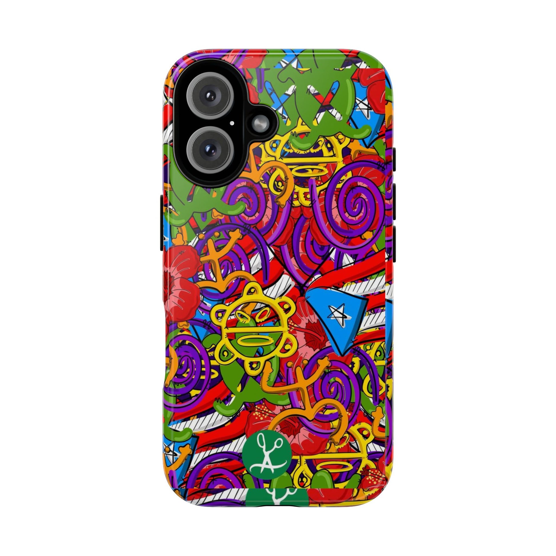 Puerto Rico Taino Tribal Art Tough Cases for iPhones, Samsung, and Pixel